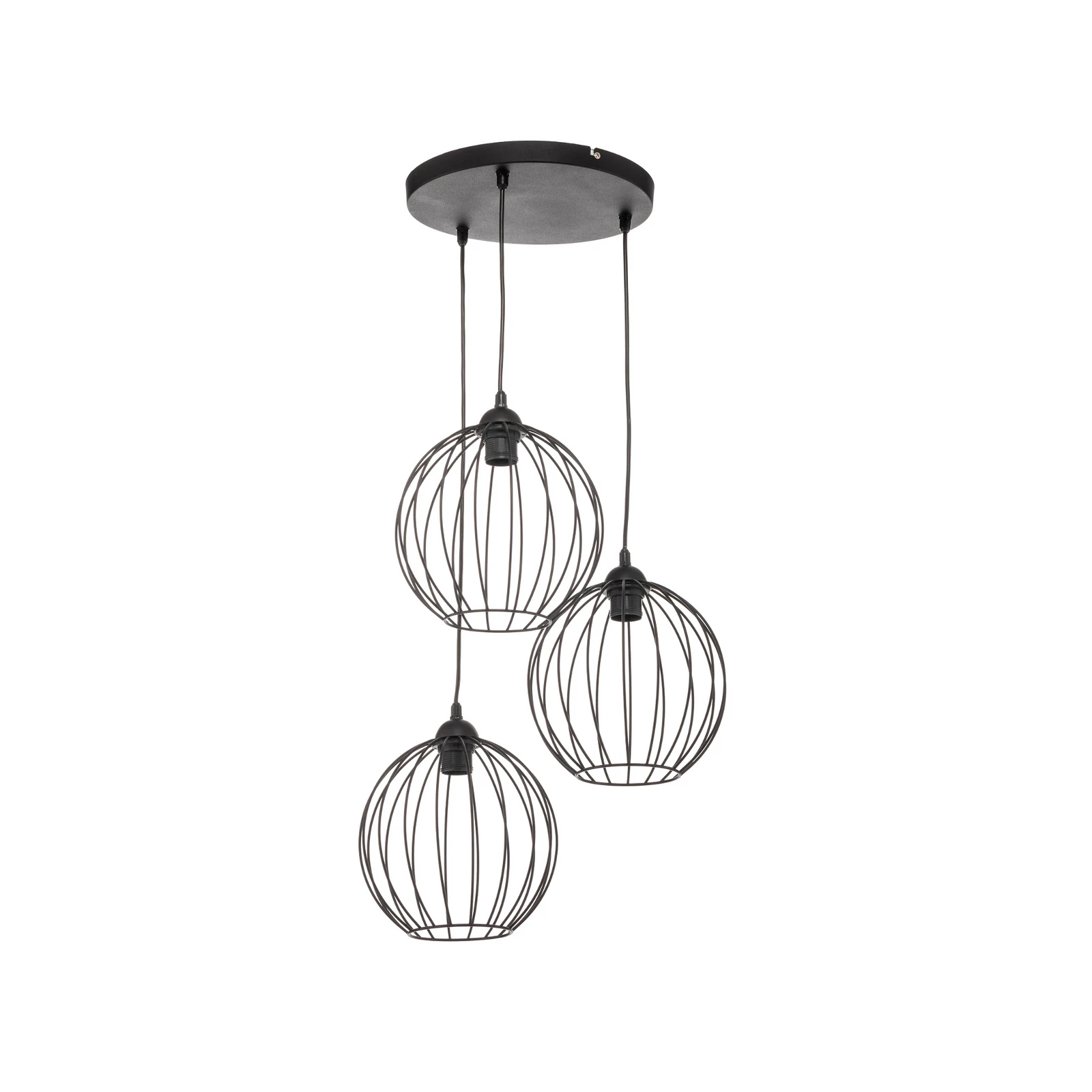 Lampă suspendată Cumera, 3 becuri, rotundă