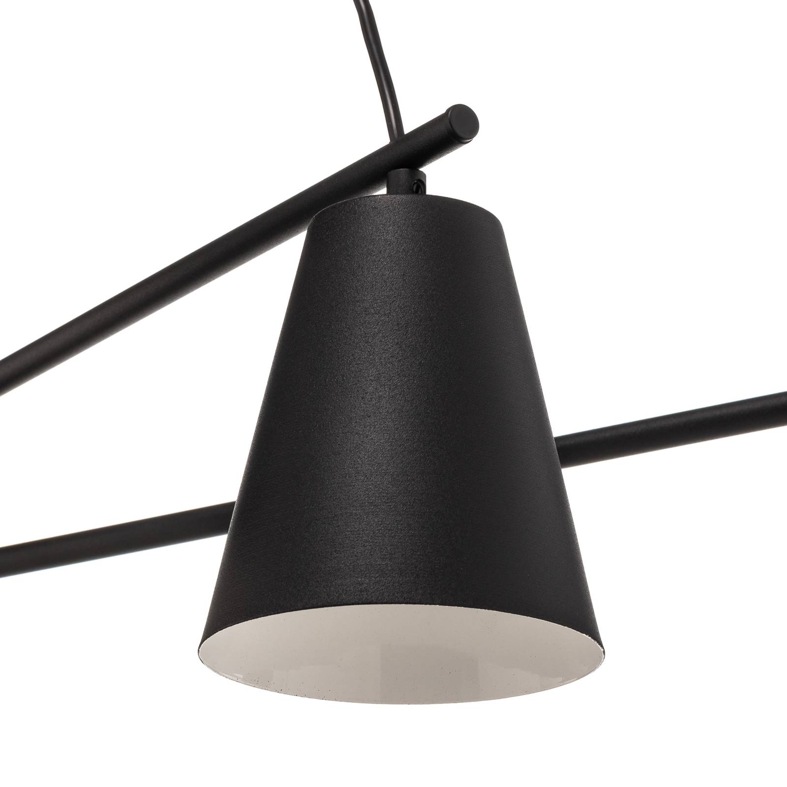 Lampa wisząca 1008, 6-punktowa, czarna