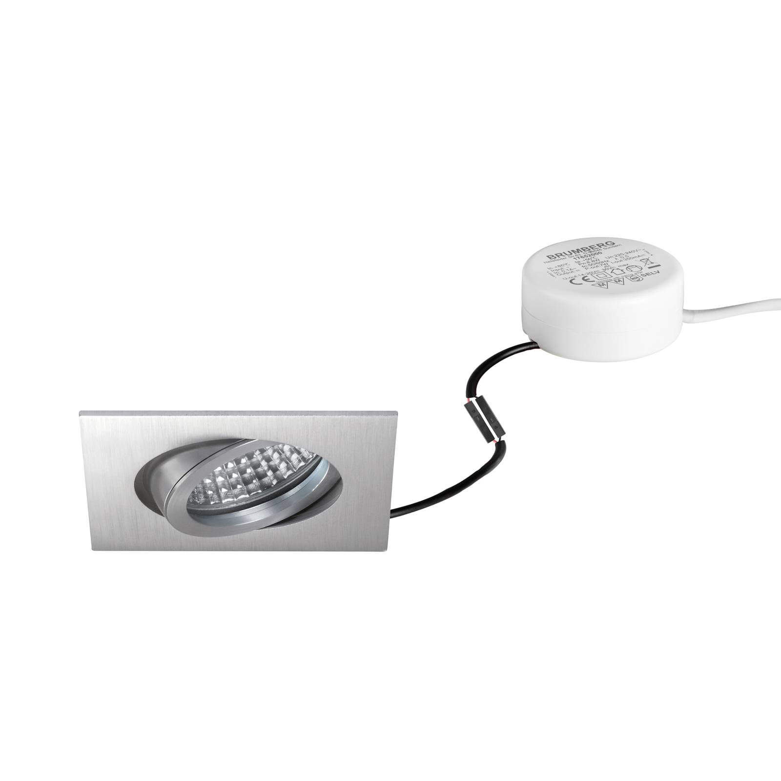 BRUMBERG LED-Einbauspot Tirrel-S, RC, Treiber rund, alu matt