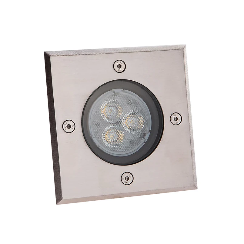 Lucande - Ava LED Spot à Enterrer Extérieur Steel