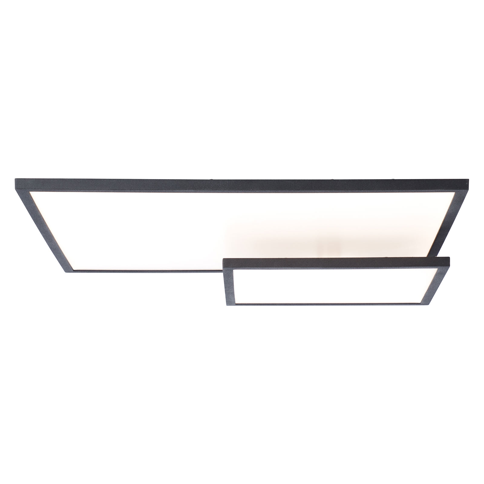Lámpara LED de techo Bility, rectangular, negro