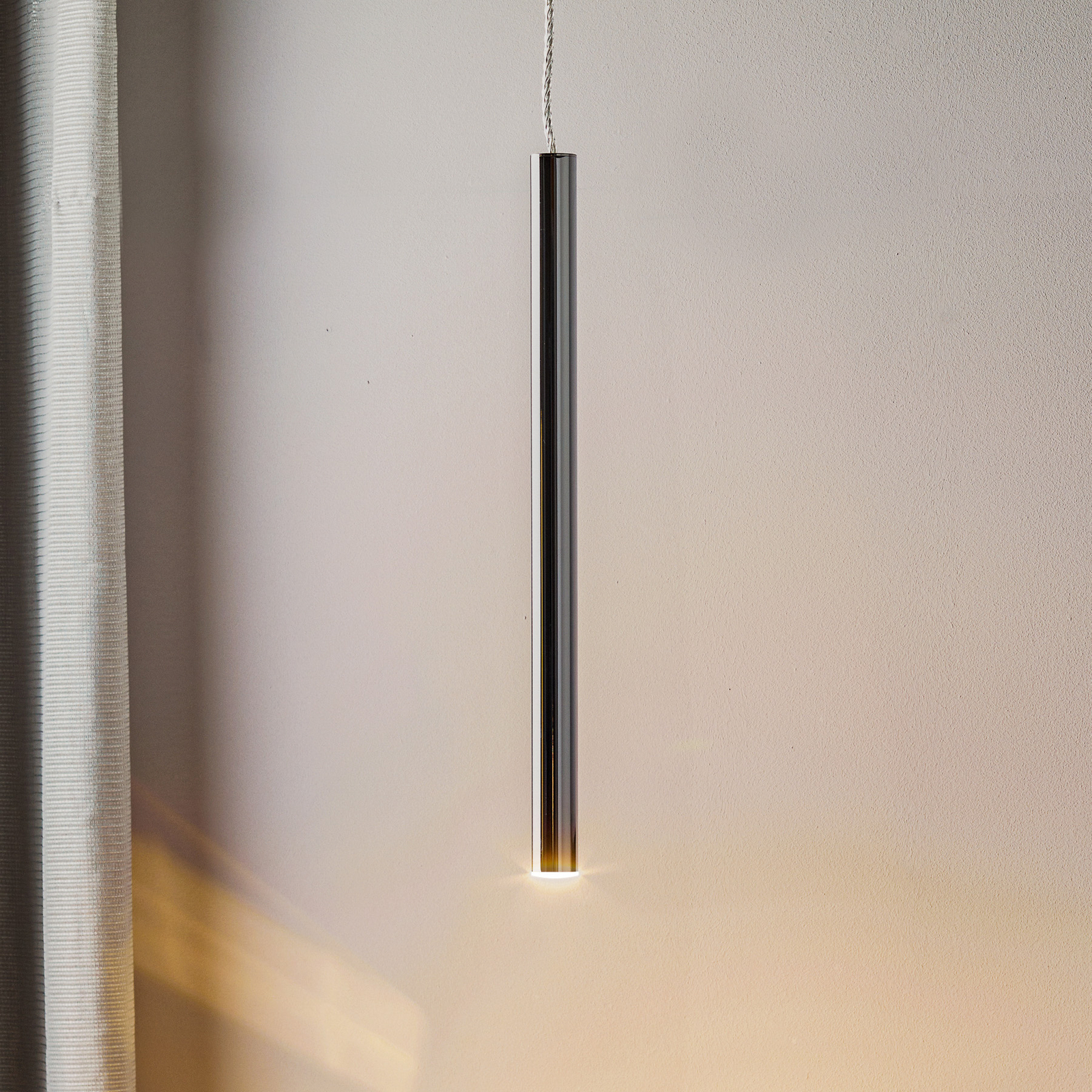 ergens Zichzelf lenen LED hanglamp Varas, 1-lamp, chroom | Lampen24.be