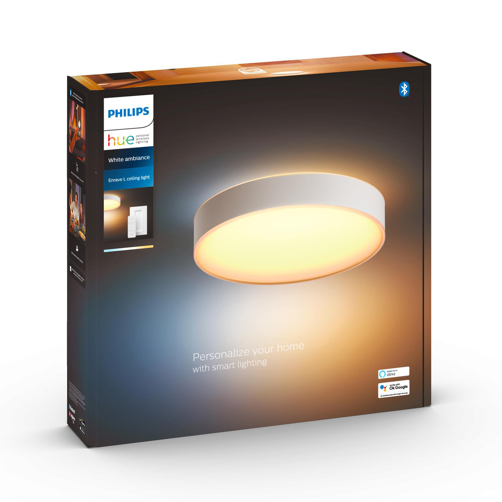 Philips Hue Enrave LED-taklampa 42,5 cm vit