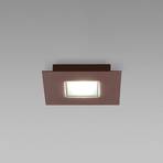 Fabbian Quarter - rjava stropna svetilka LED 2flg.