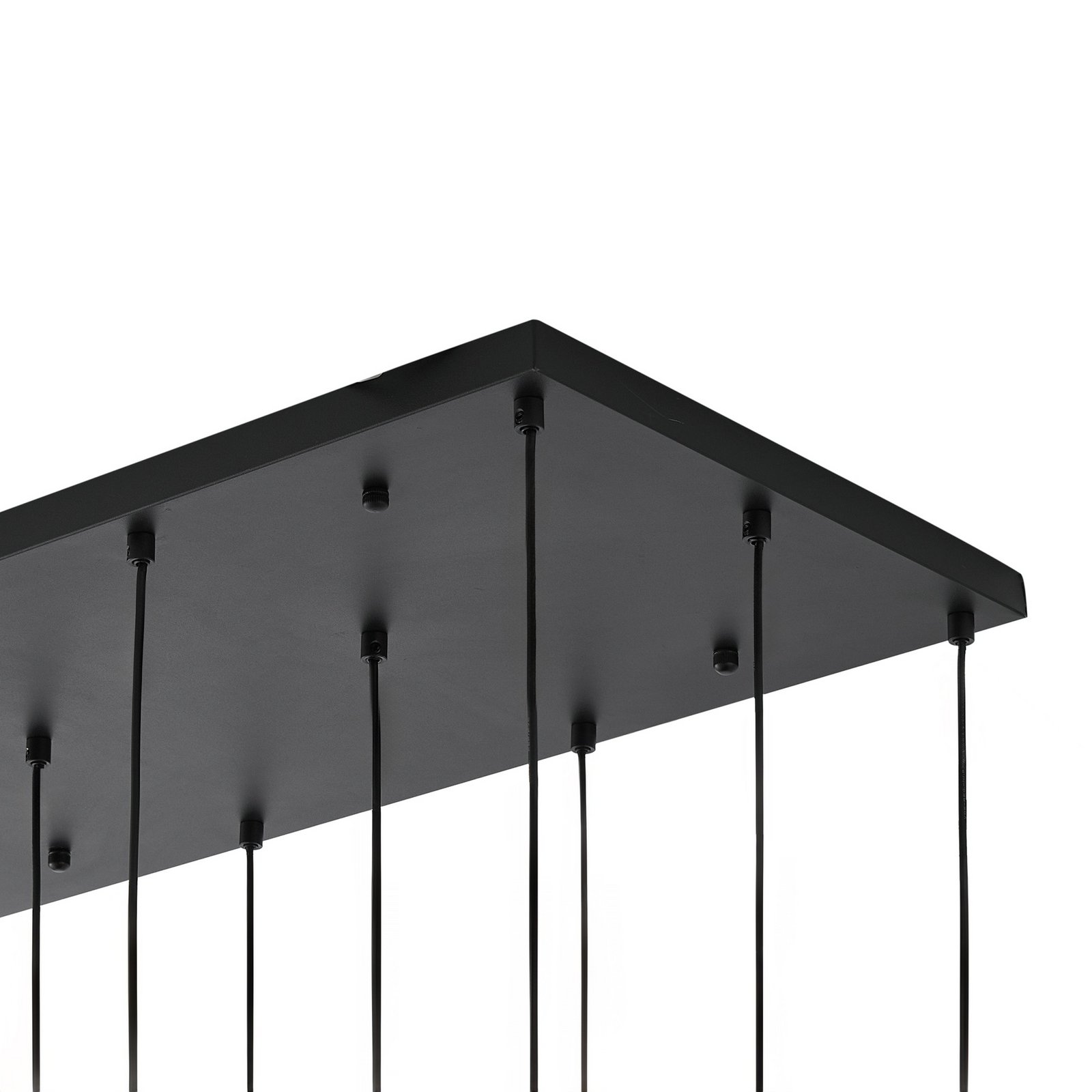 Lámpara colgante Lumavia, negro/transparente, G9, cristal, 12 luces - Lucande Lámpara colgante Lumavia, negro/transparente, G9, cristal, 12 luces - Lucande