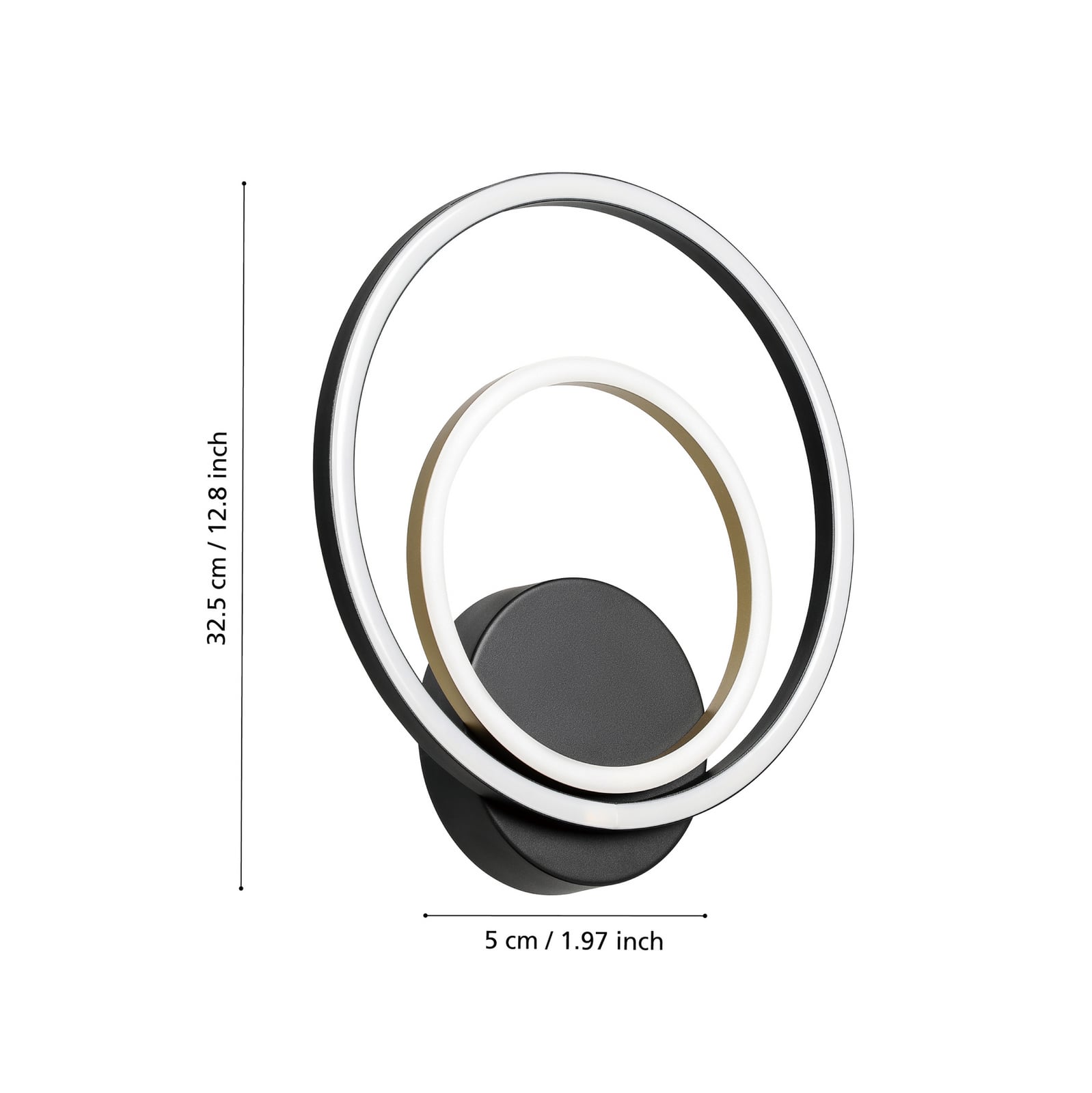 Applique murale LED Lanacera noir/doré 33 cm - Stars of Light