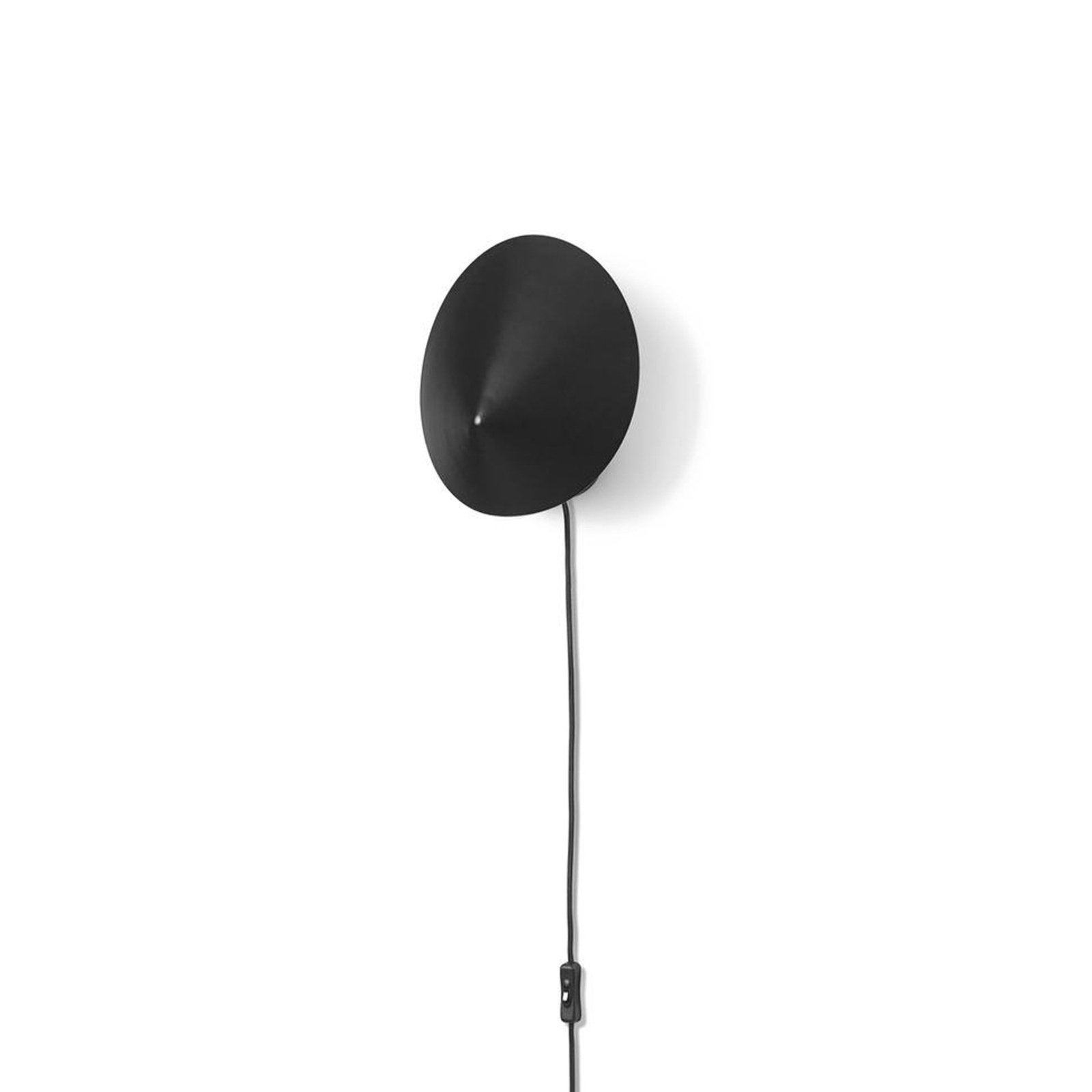 ferm LIVING Arum wandlamp, zwart, 29 cm, stekker
