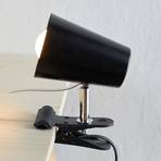 Lampă neagră cu clemă Clampspots aspect modern