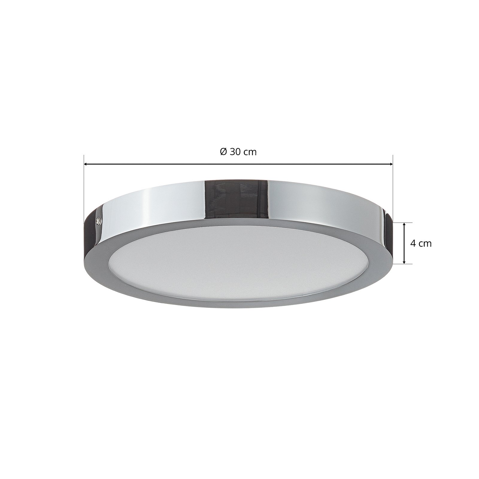 EGLO connect Fueva-C loftlampe rund 30 cm krom