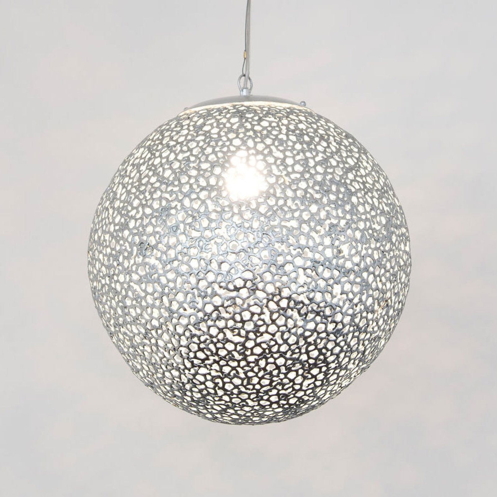 Utopistico hanging light in silver Ø 40 cm