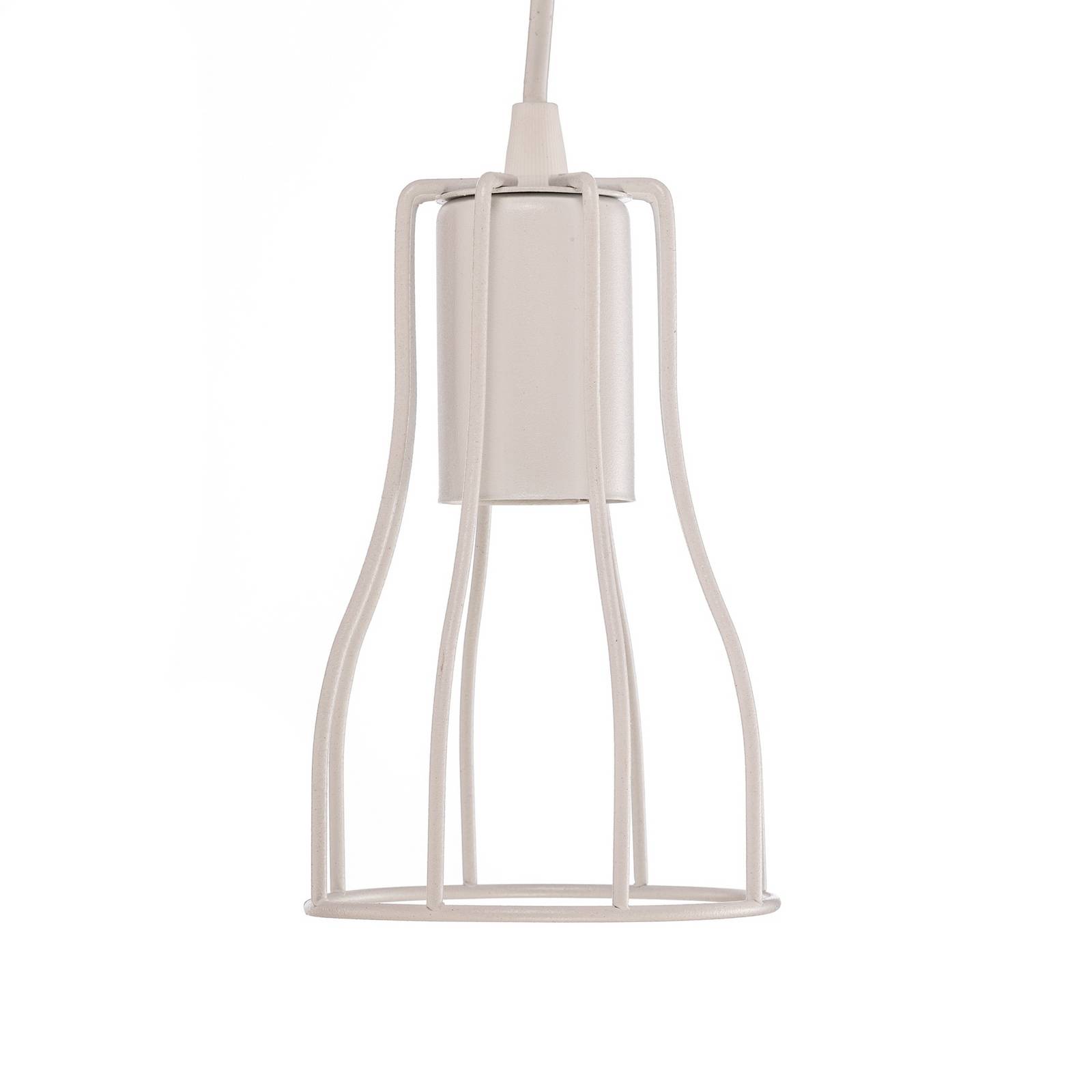 Lampa wisząca Tube Long, biała, metalowa, 5-punktowa, E27