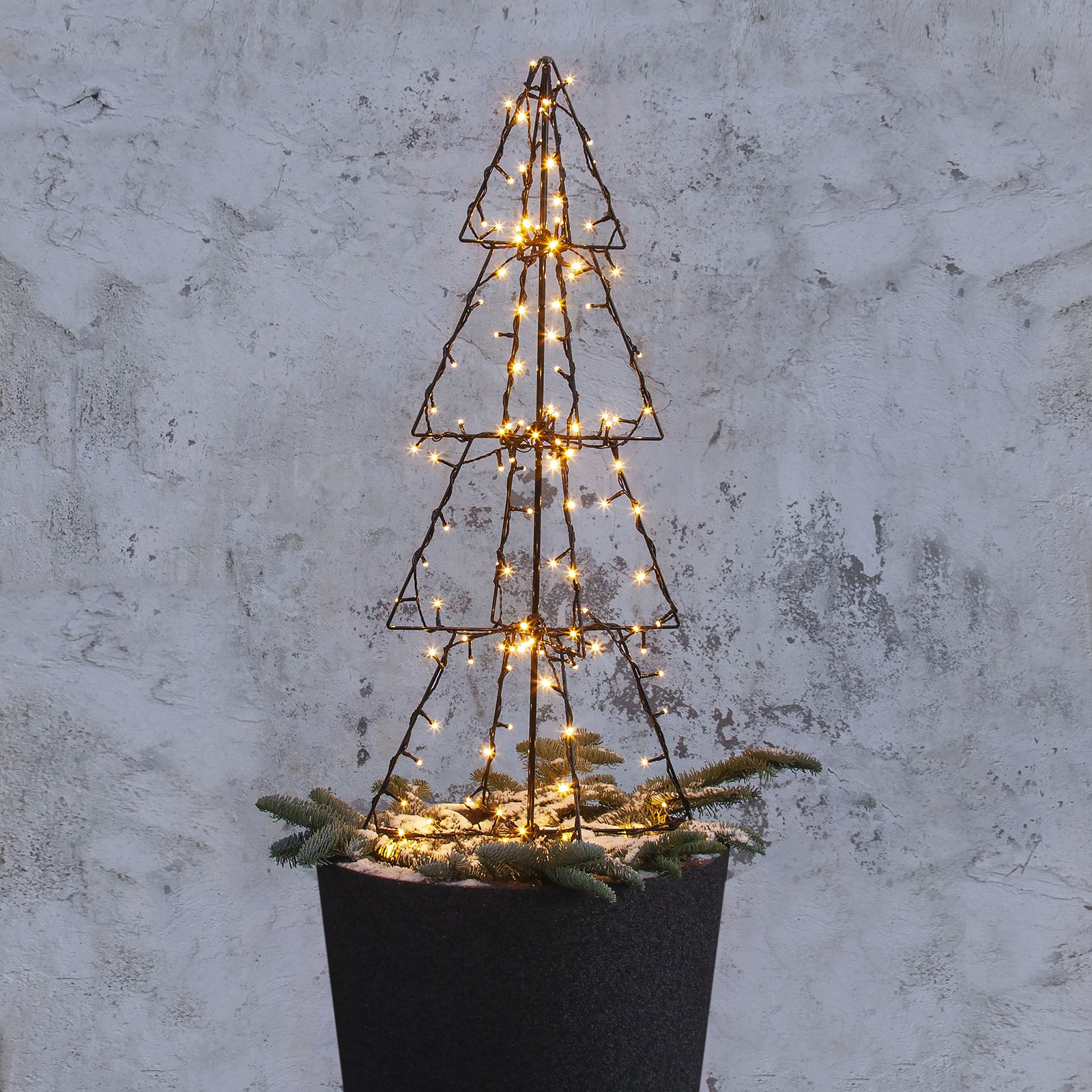 LED-utomhusdeko Light Tree Foldy, höjd 90 cm