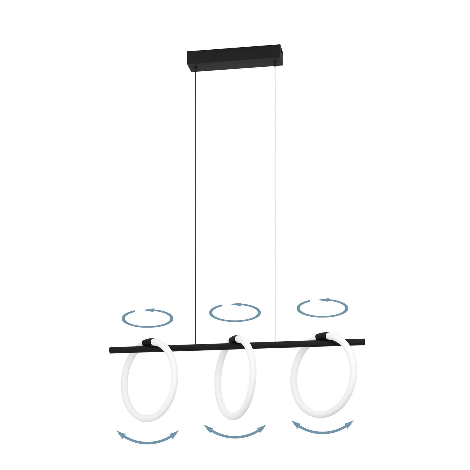 Caranacoa LED κρεμαστό φωτιστικό, τριών λαμπτήρων