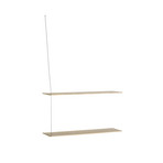 Étagère Stedge, longueur 80 cm, marron clair, chêne - Woud