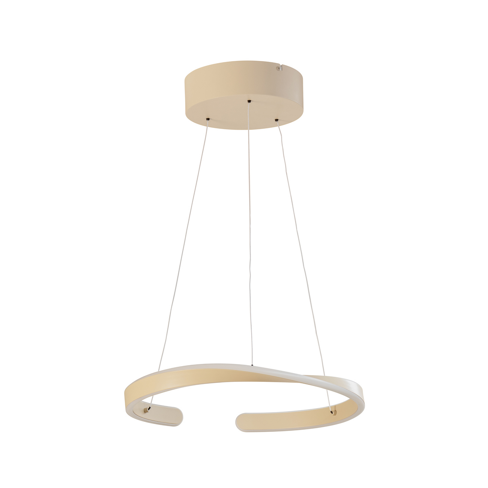 LED-Hängelampe Savona, sandfarben, Ø 43 cm, Metall, CCT LED-Hängelampe Savona, sandfarben, Ø 43 cm, Metall, CCT