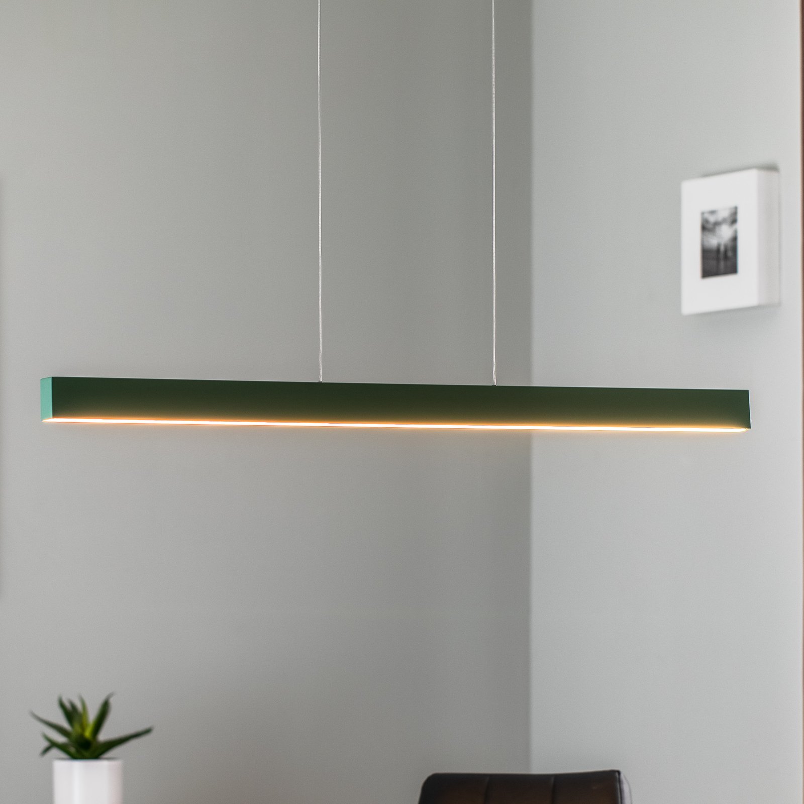 LED-hänglampa Broll, grön