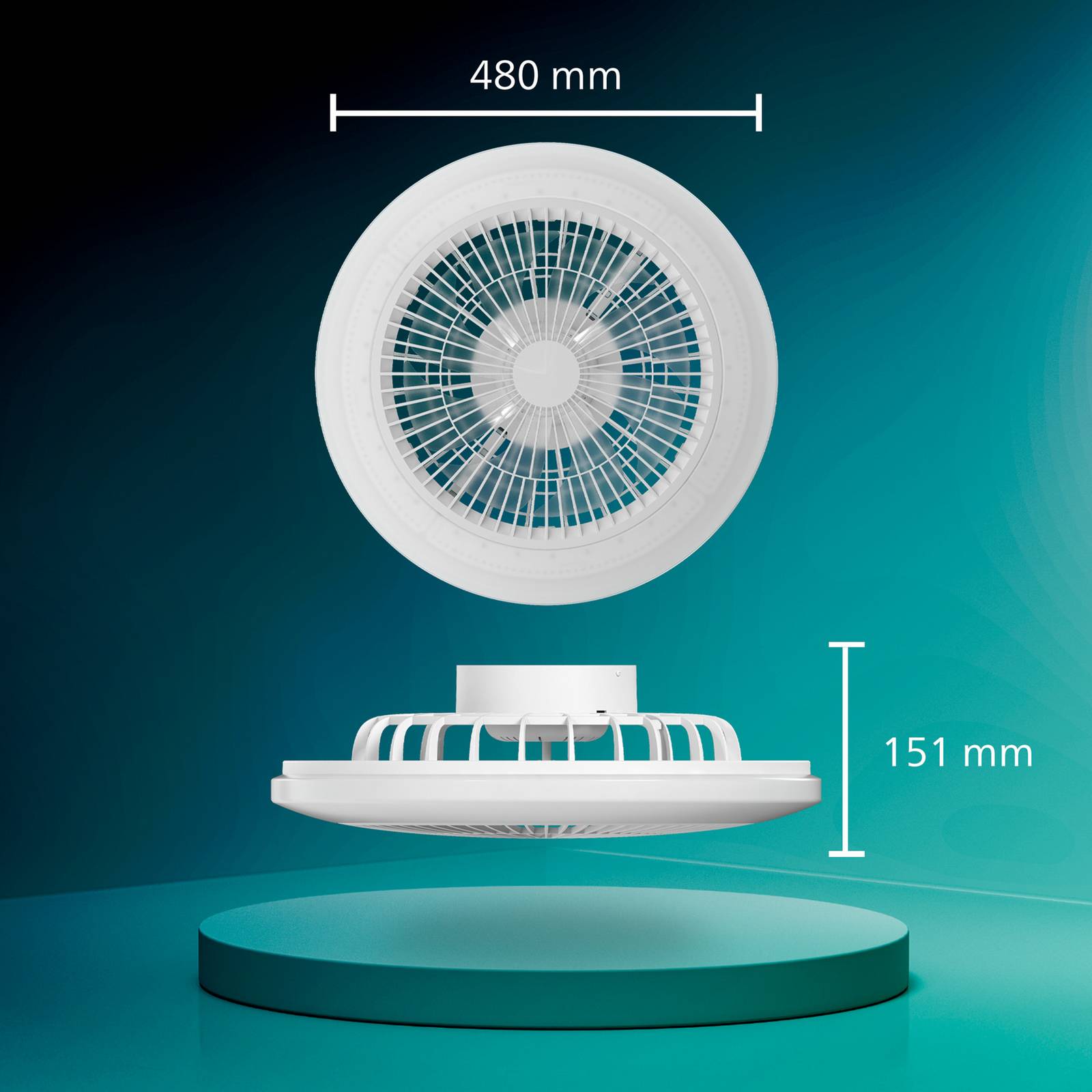 Philips LED-takvifte Amigo, hvit, 48 cm, CCT, RGB