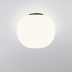 Candeeiro de teto Casablanca Acai, branco/preto, vidro, 21 cm, E27
