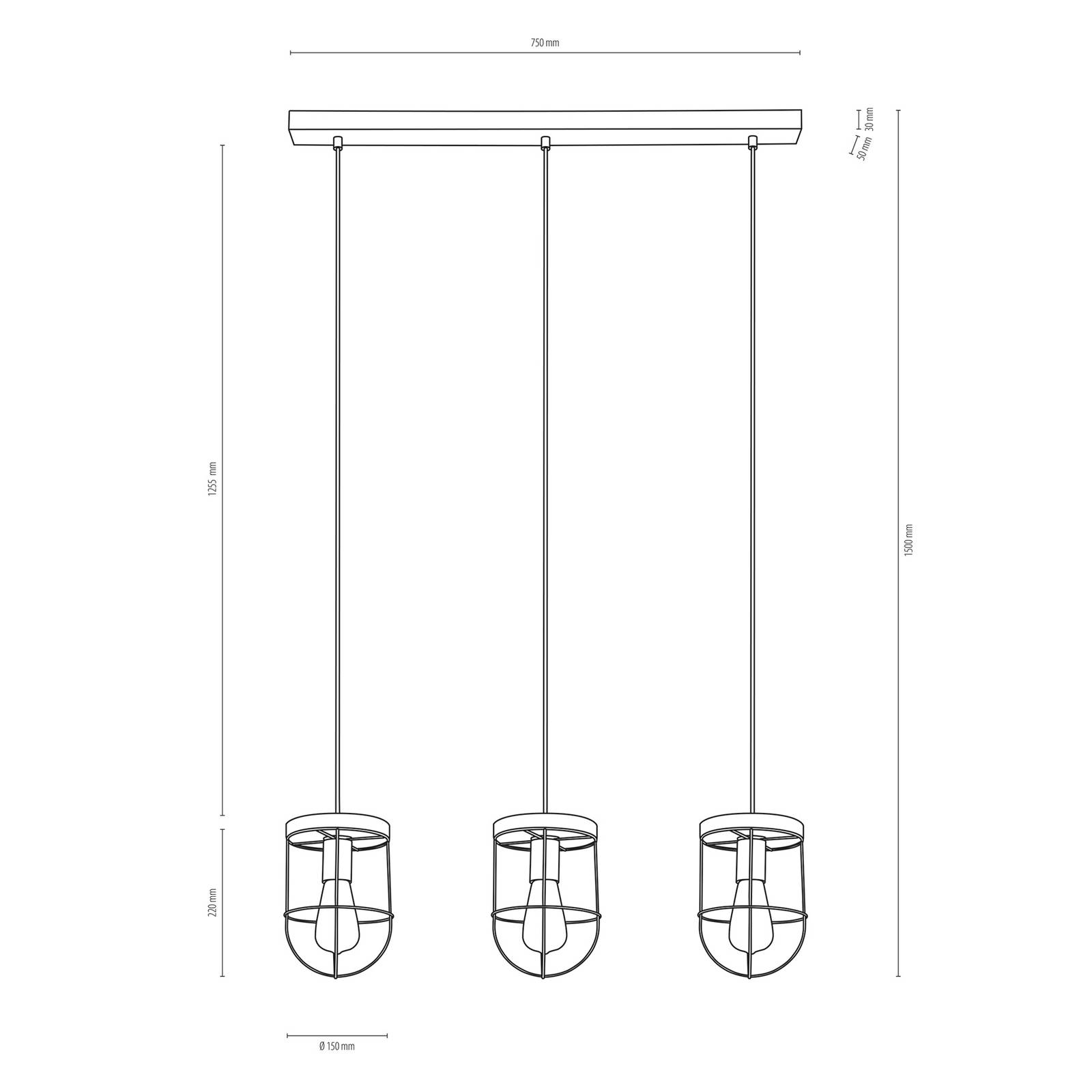 Envolight Neptuna hanglamp 3-lamps lineair