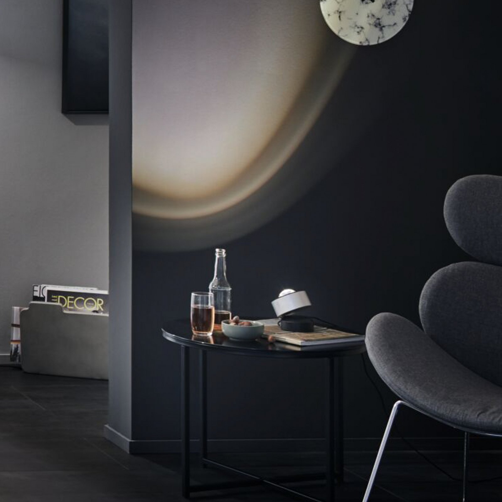 lampe à poser Aldan à intensité variable Noir/aluminium brossé - Paulmann