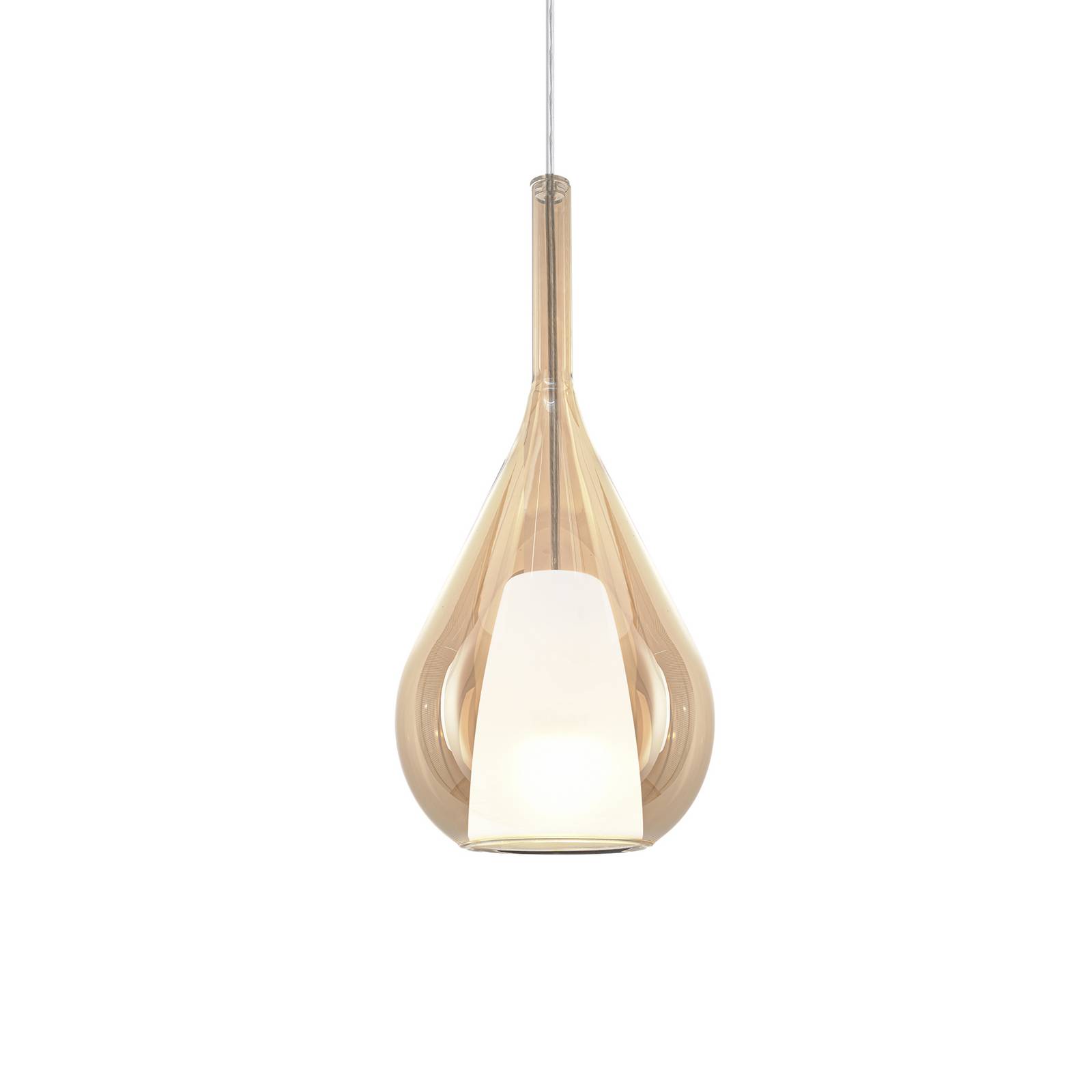 Ideal Lux Pendellampe Kalique 3, amberfarben, Ø 18 cm günstig online kaufen