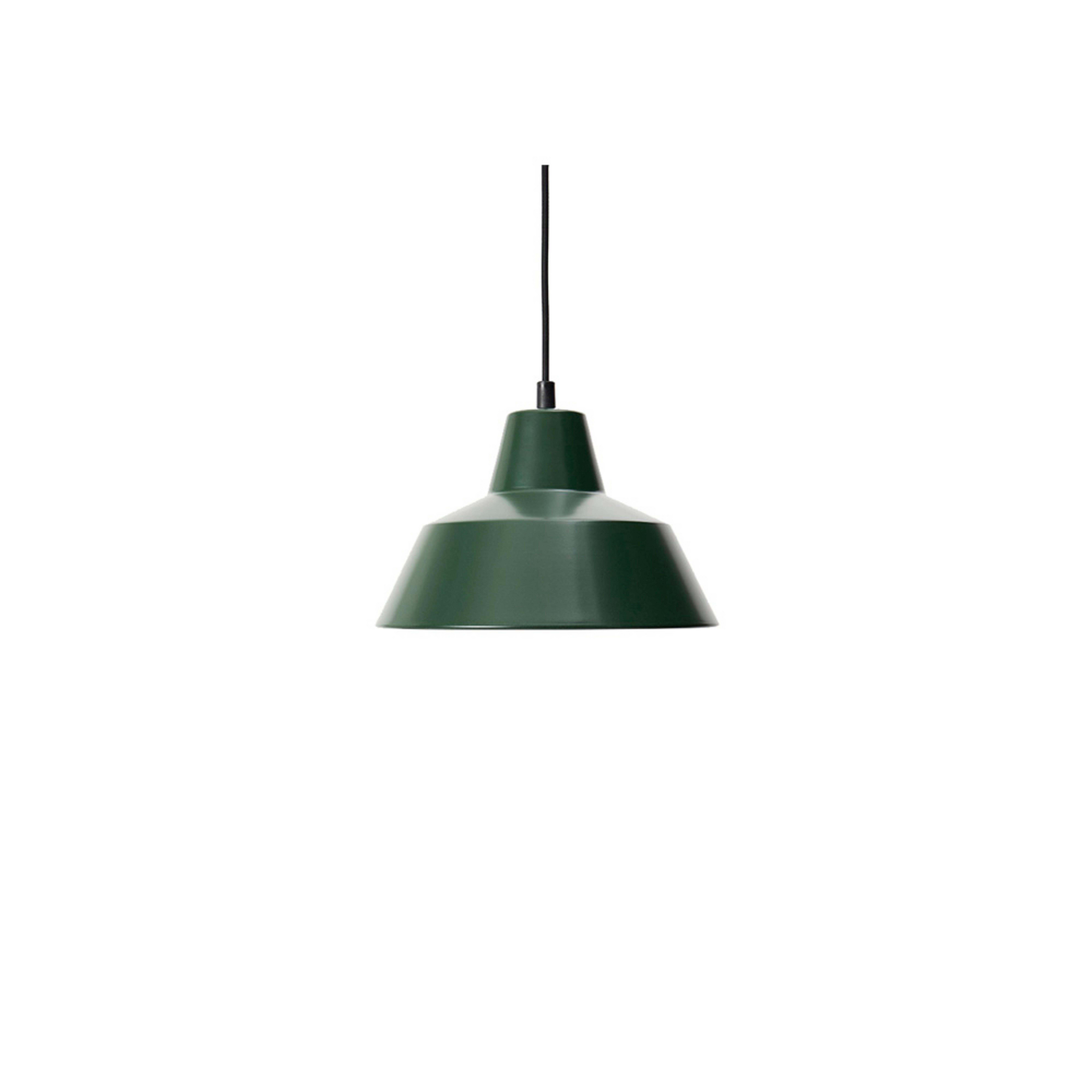 Lampă suspendată Workshop W2, verde, aluminiu, E27 - Realizată manual