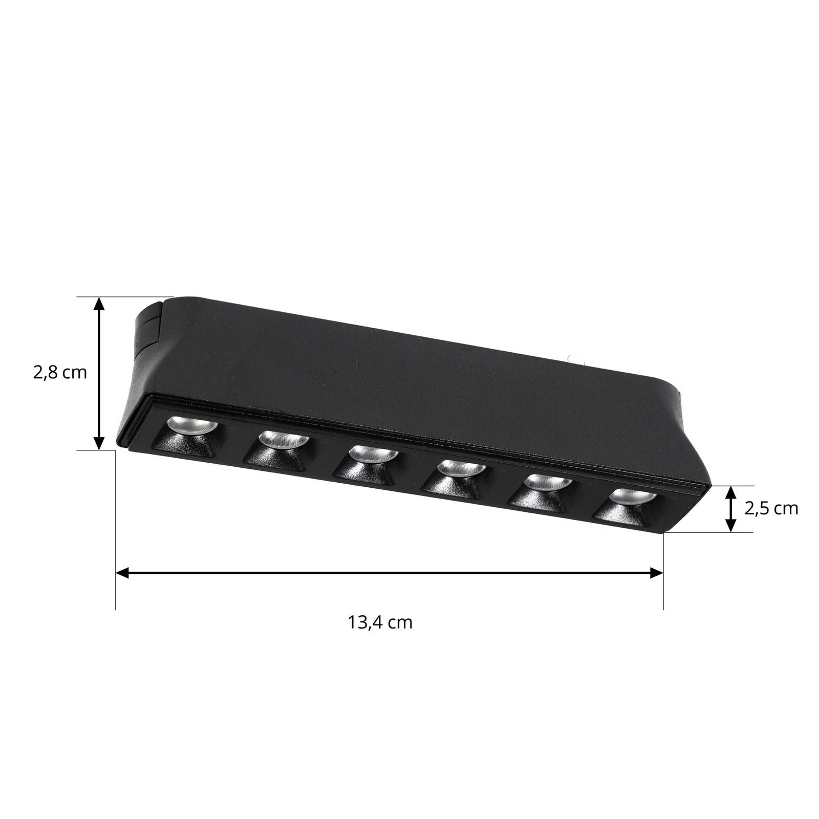 Taśma LED Lindby 48 V Lumaro,czarna,6-punktowa,2,5cm,ściemniana