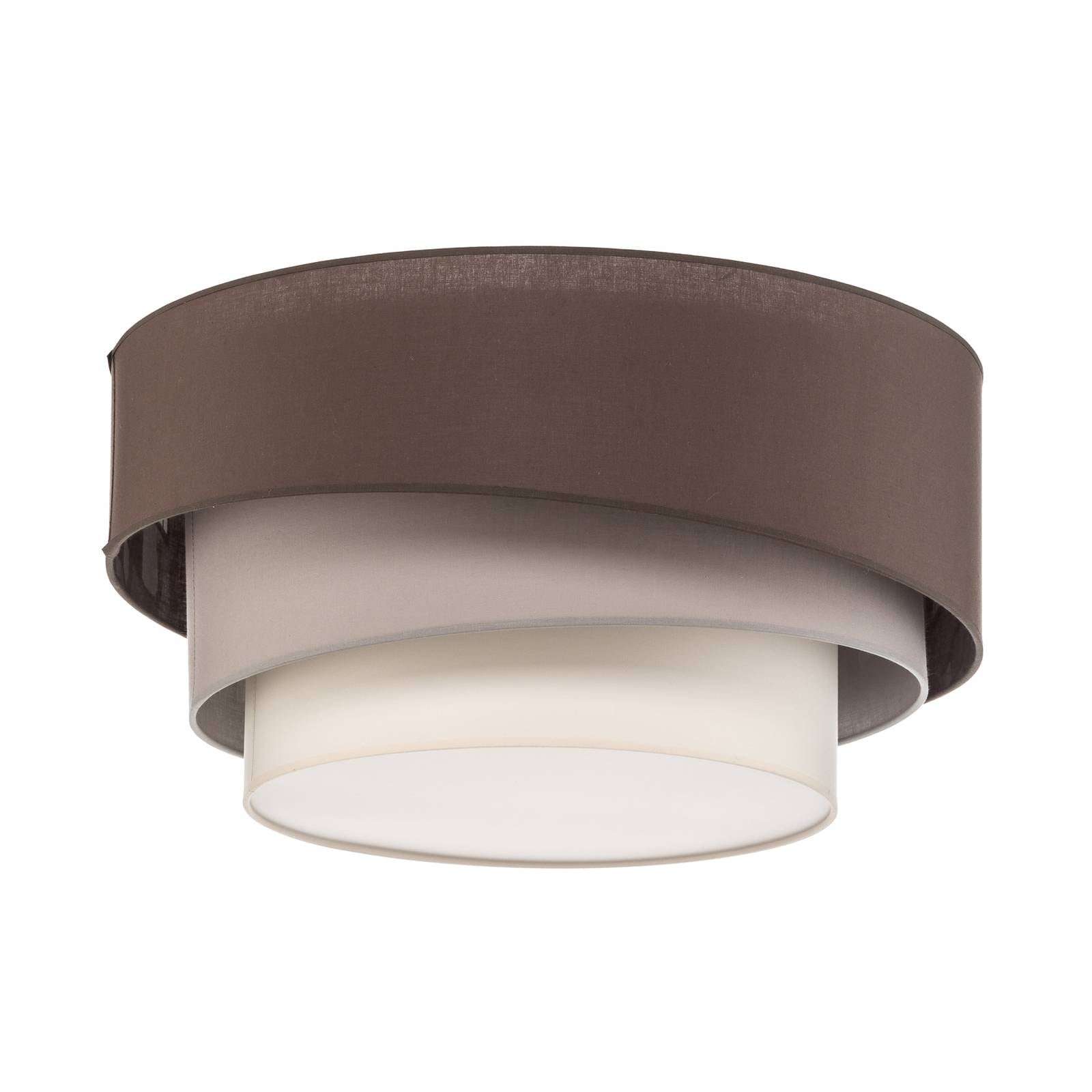 Euluna Trio Max Decke, Ø60cm, cappuccino/ecru/grau