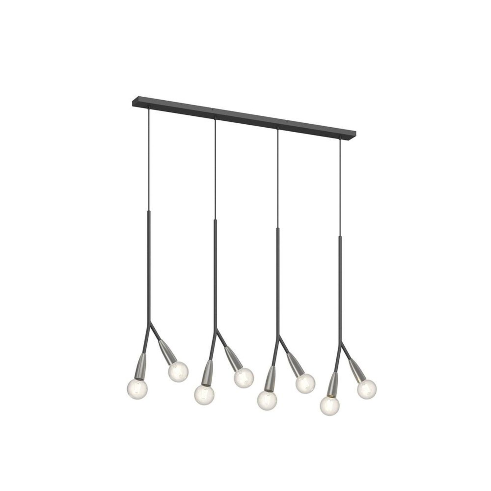 Carlea 8 Pendant Black/Nickel - Lucande