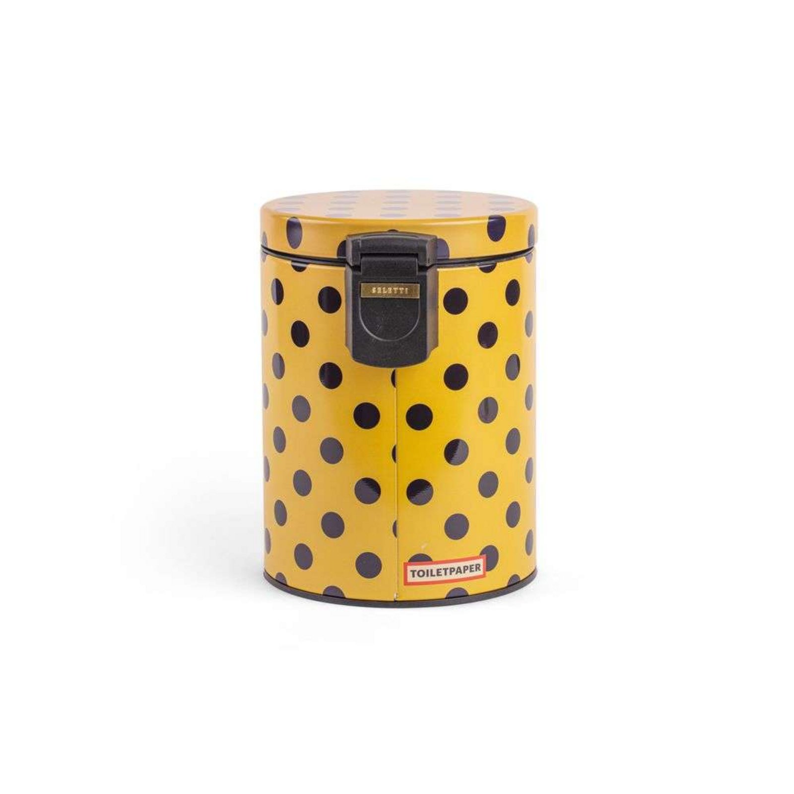 Shit Toiletpaper Home Dustbin Ø25xH39,5 Galben/Negru/Multicolor - Seletti