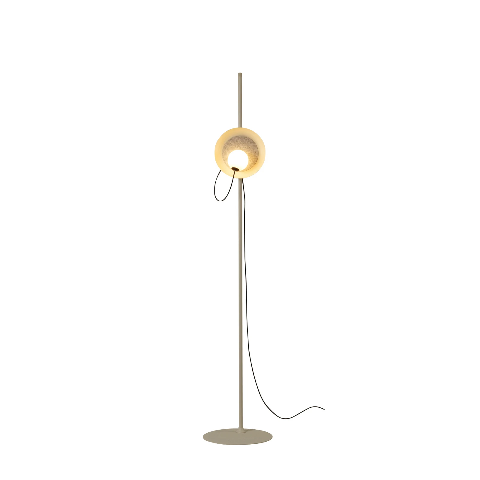 Milan Wire gulvlampe Ø 24 cm, minkfarget