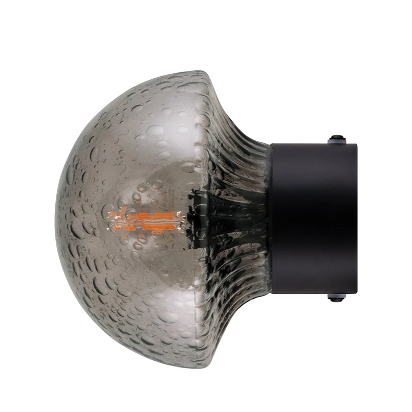 Globen Lighting – Fungo 16 Wandleuchte/Deckenleuchte IP44 Rauch/Schwarz
