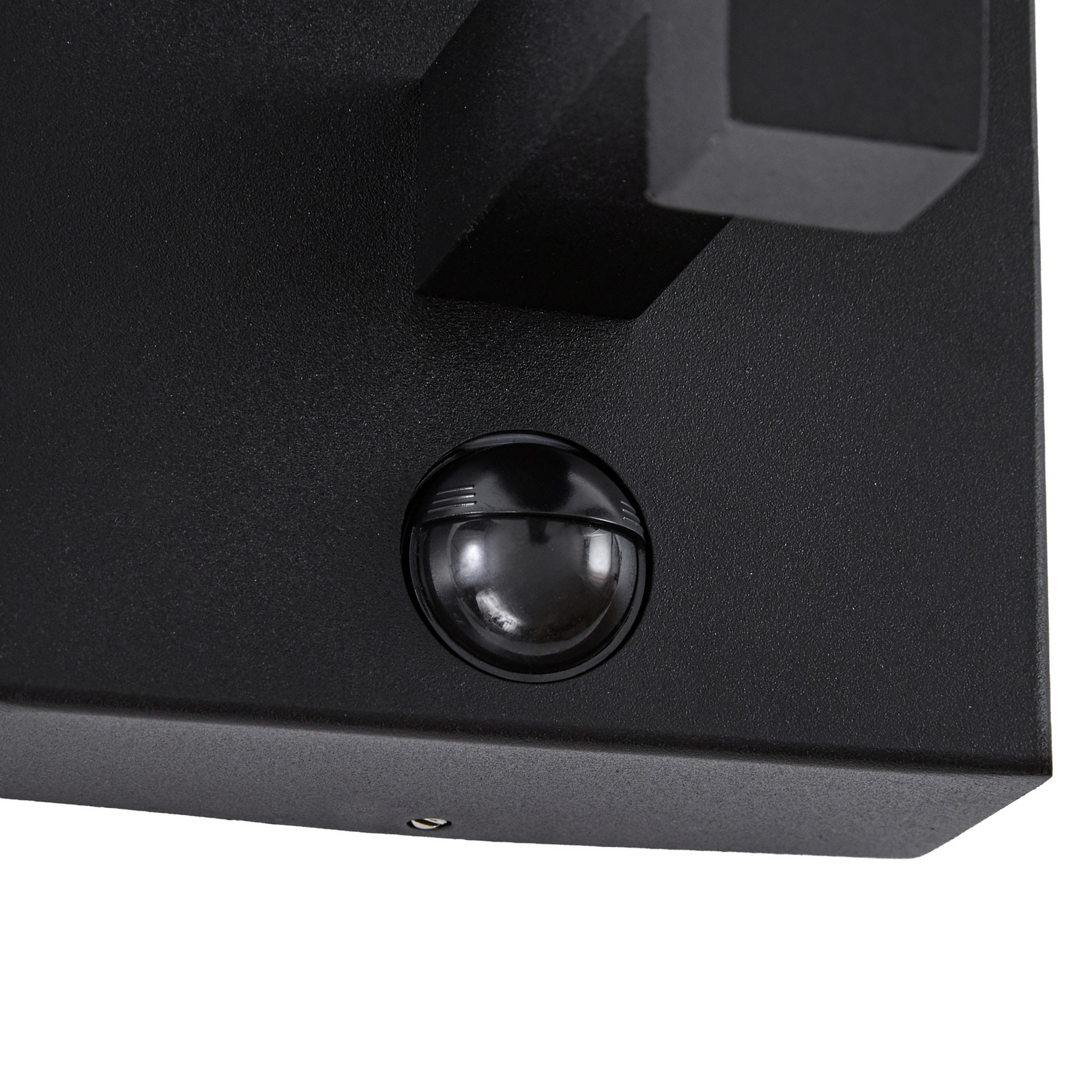 Lucande Lynx LED outdoor wall light, 35.5 cm, black, sensor