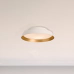 LED-taklampa Boop! Ø 37 cm vit/guld