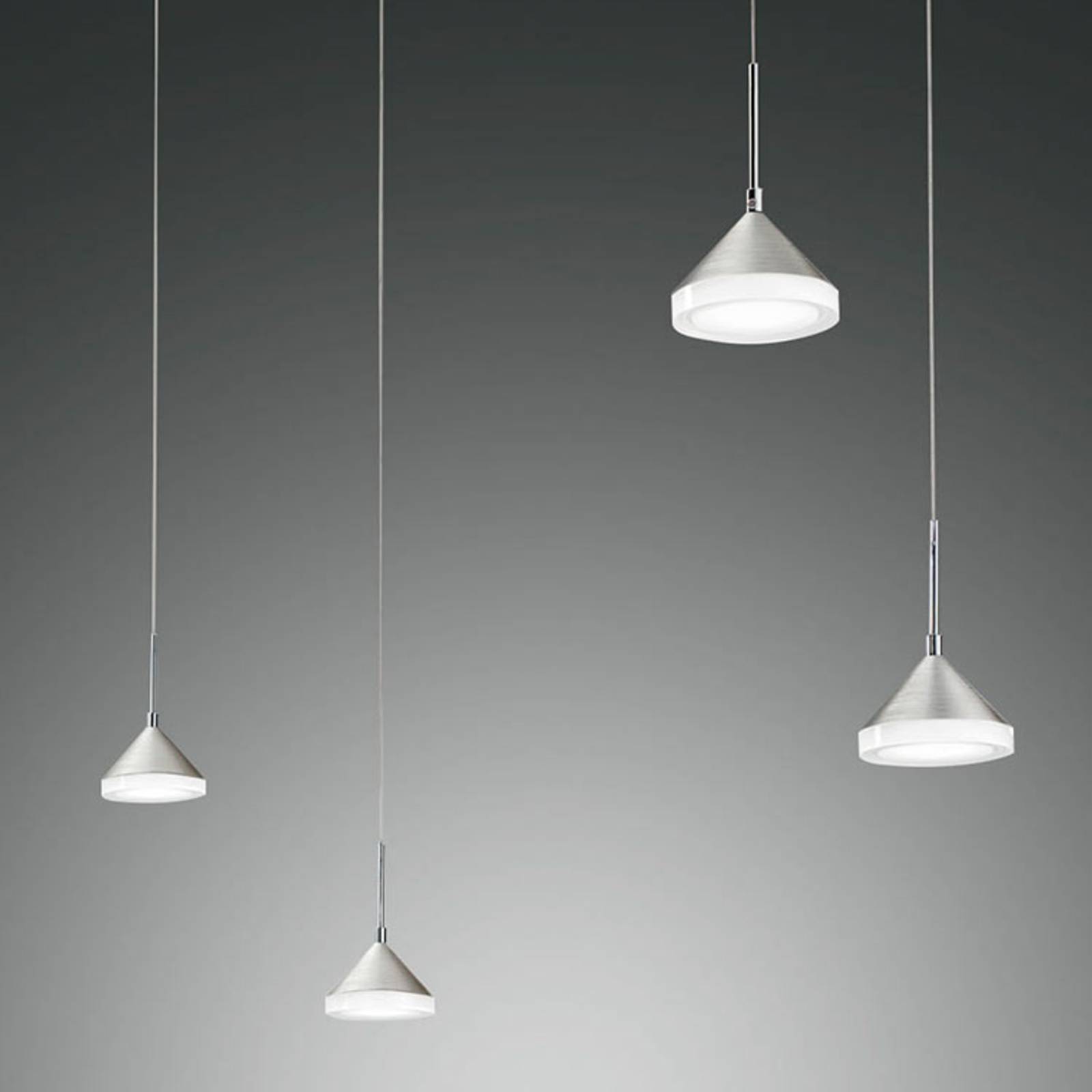 Lampa wisząca LED Isabella, 4-punktowa, aluminium