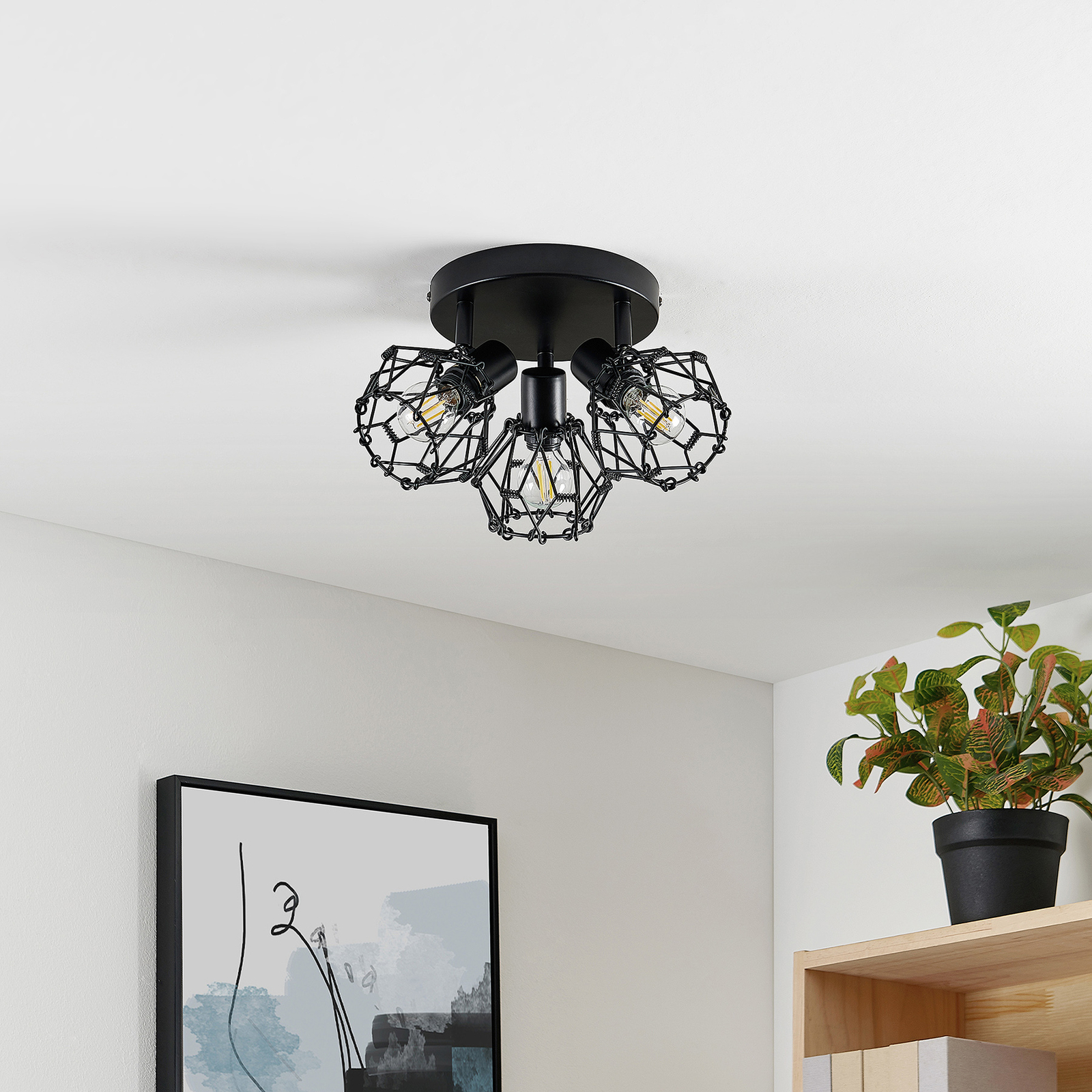 Lindby Helani plafondlamp, 3-lamps