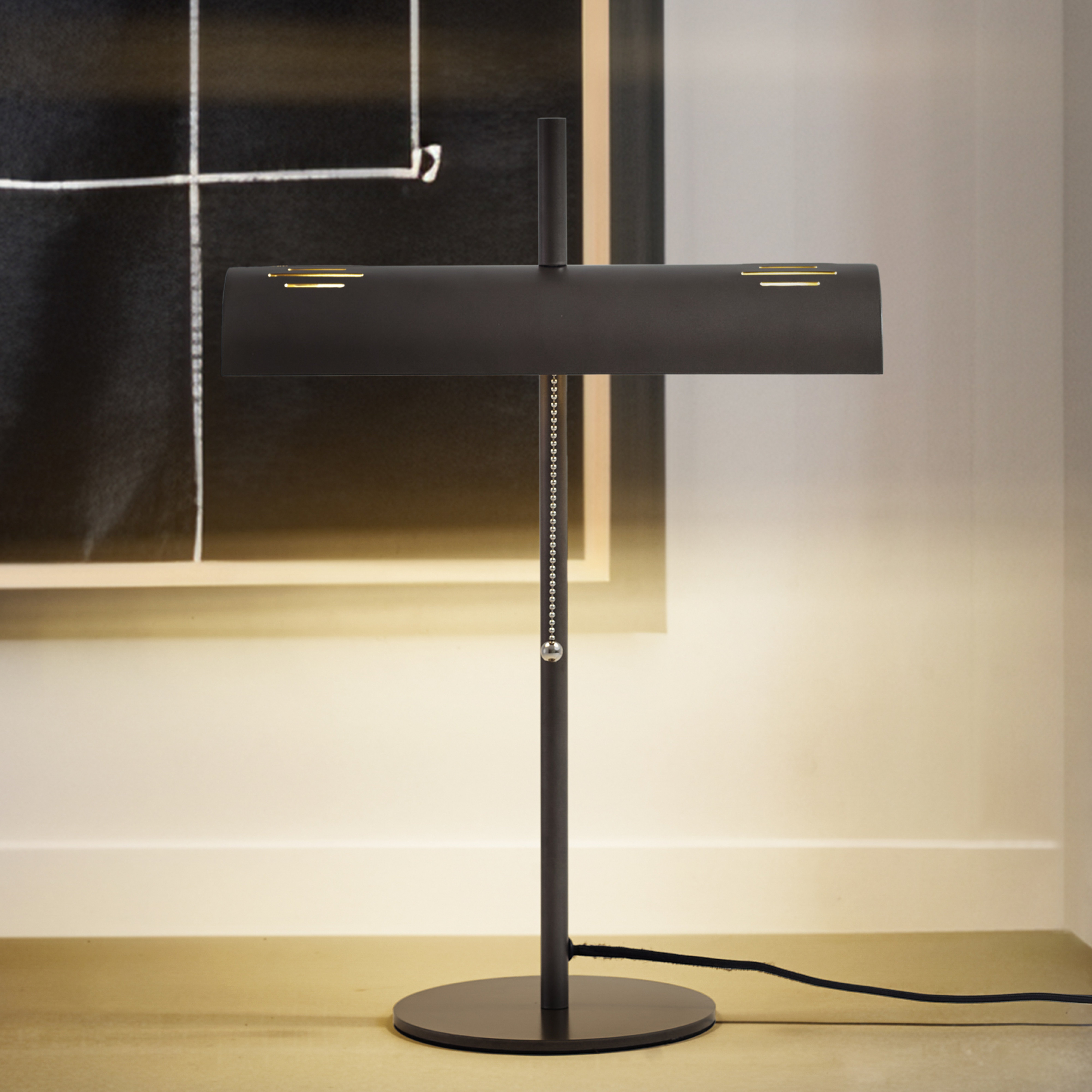 Lucande lampe de banquier Nysira, moderne, gris métallisé, à 2 lampes