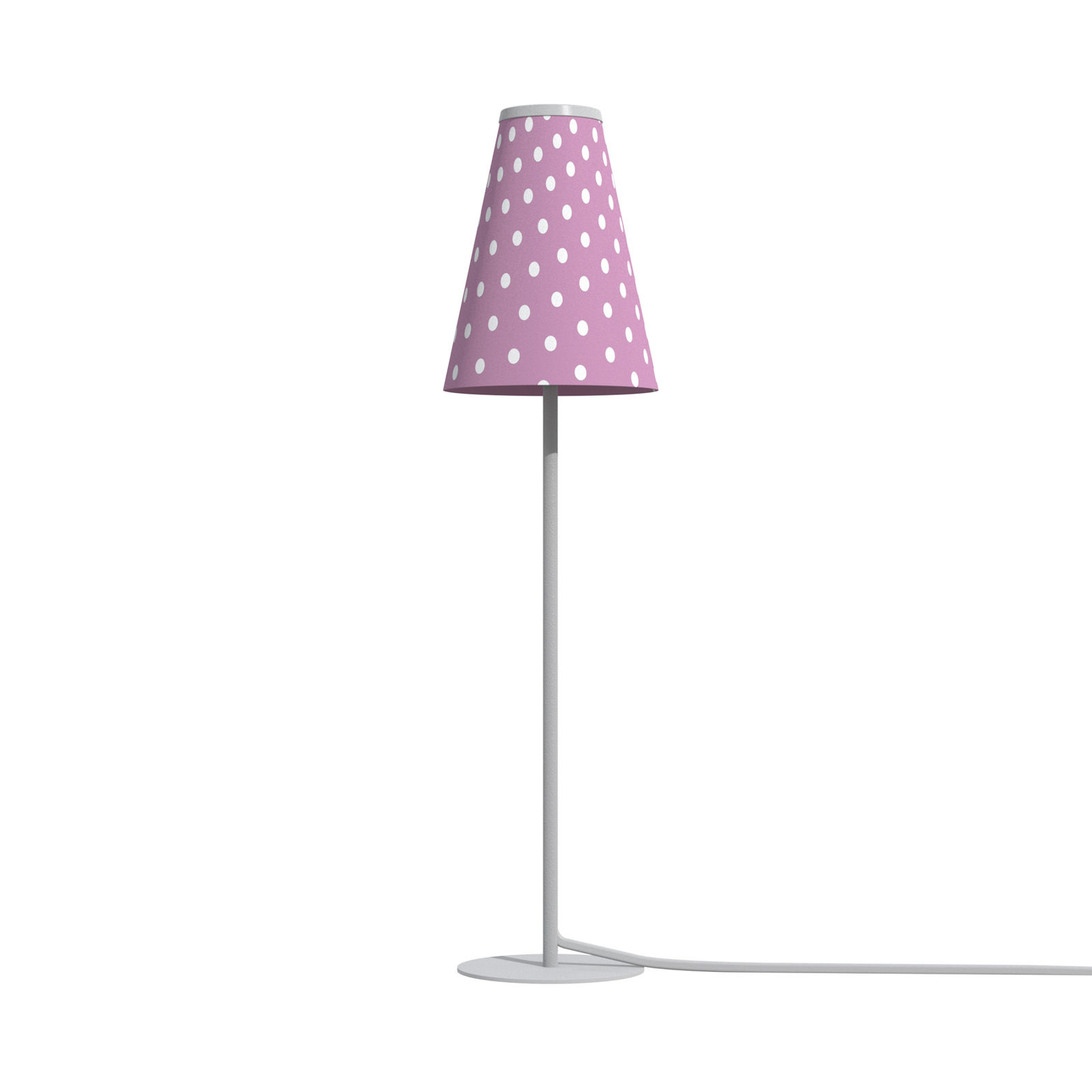 Lampe à poser Trifle, rose/blanche à pois
