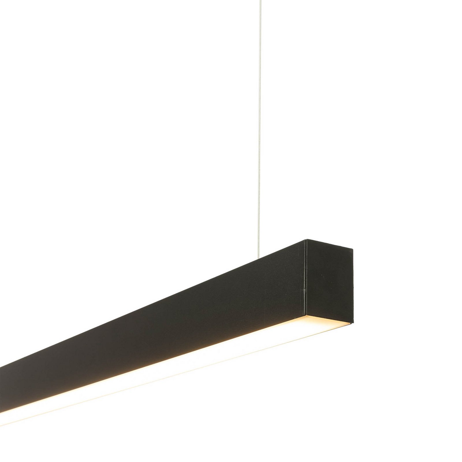 Lampa wisząca Luxe LED, czarna Długość 112,5 cm Metal 4000 K