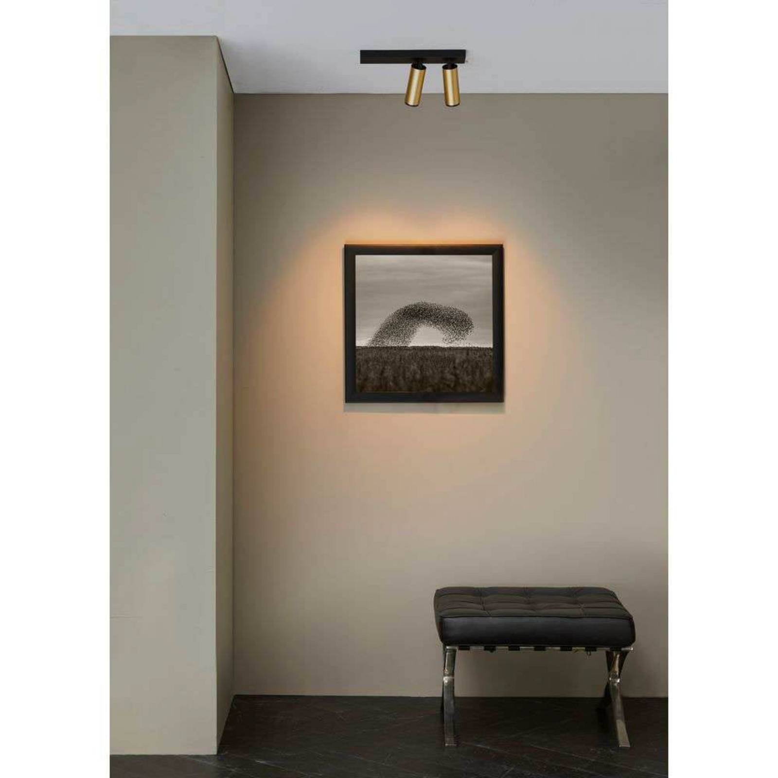 LOOM DESIGN Reflektor sufitowy LED X-Beam, 2-punktowa, biały