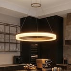 LED-Hängeleuchte Lumen Rings 1-fl. sand, CCT, Eisen, dimmbar