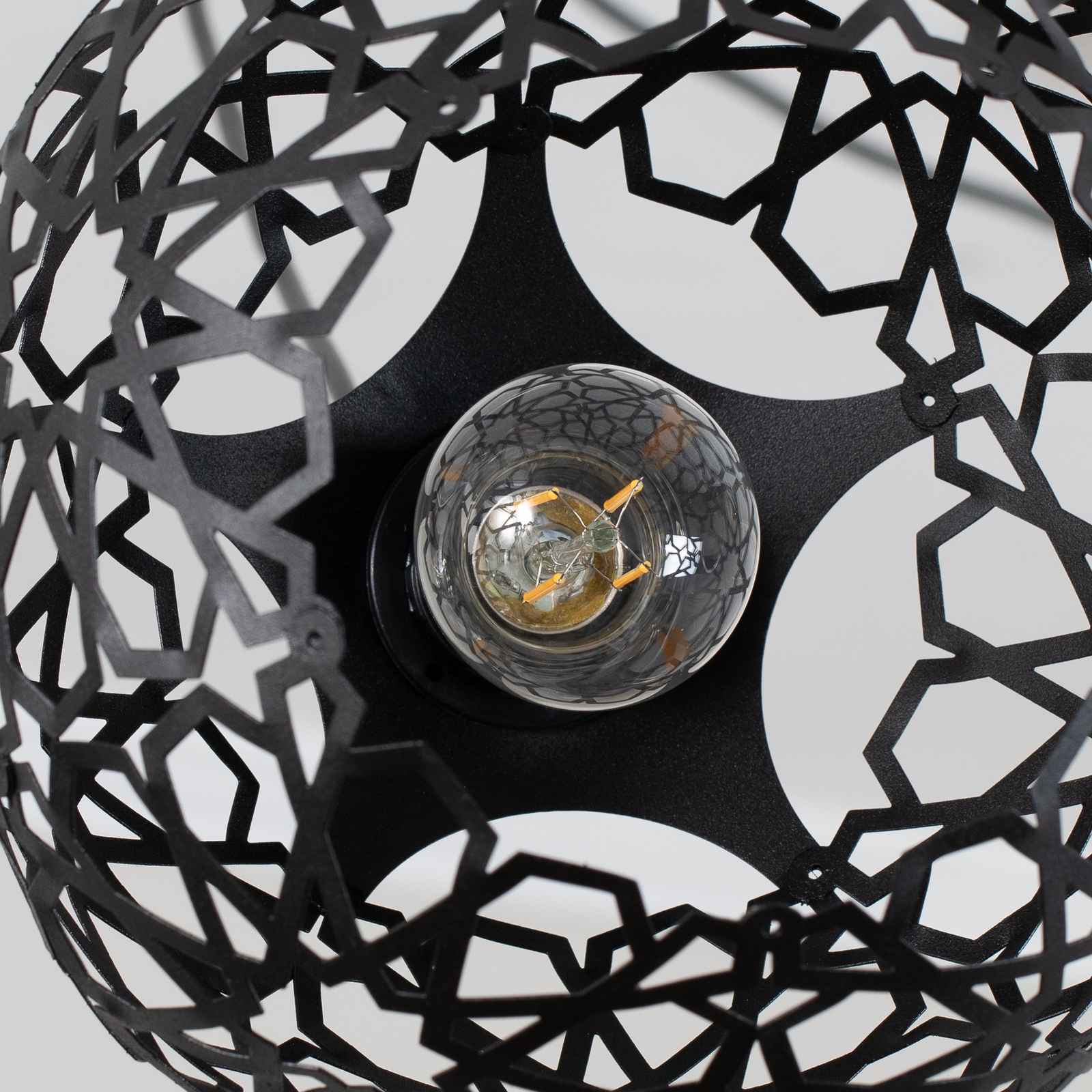 Suspension Fellini MR-897 à 3 lampes décentrée noire