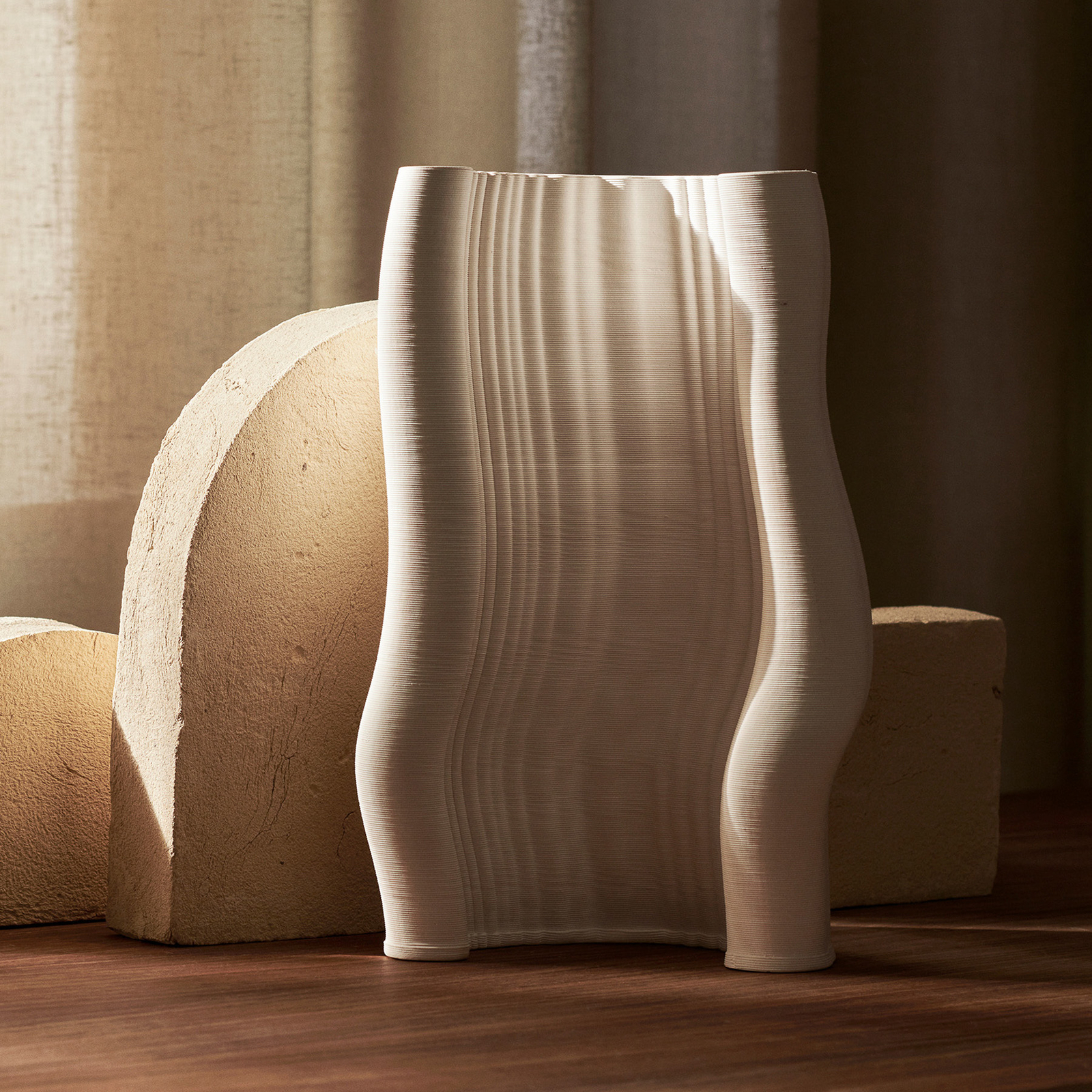 Moire Vase Off-White - Ferm Living