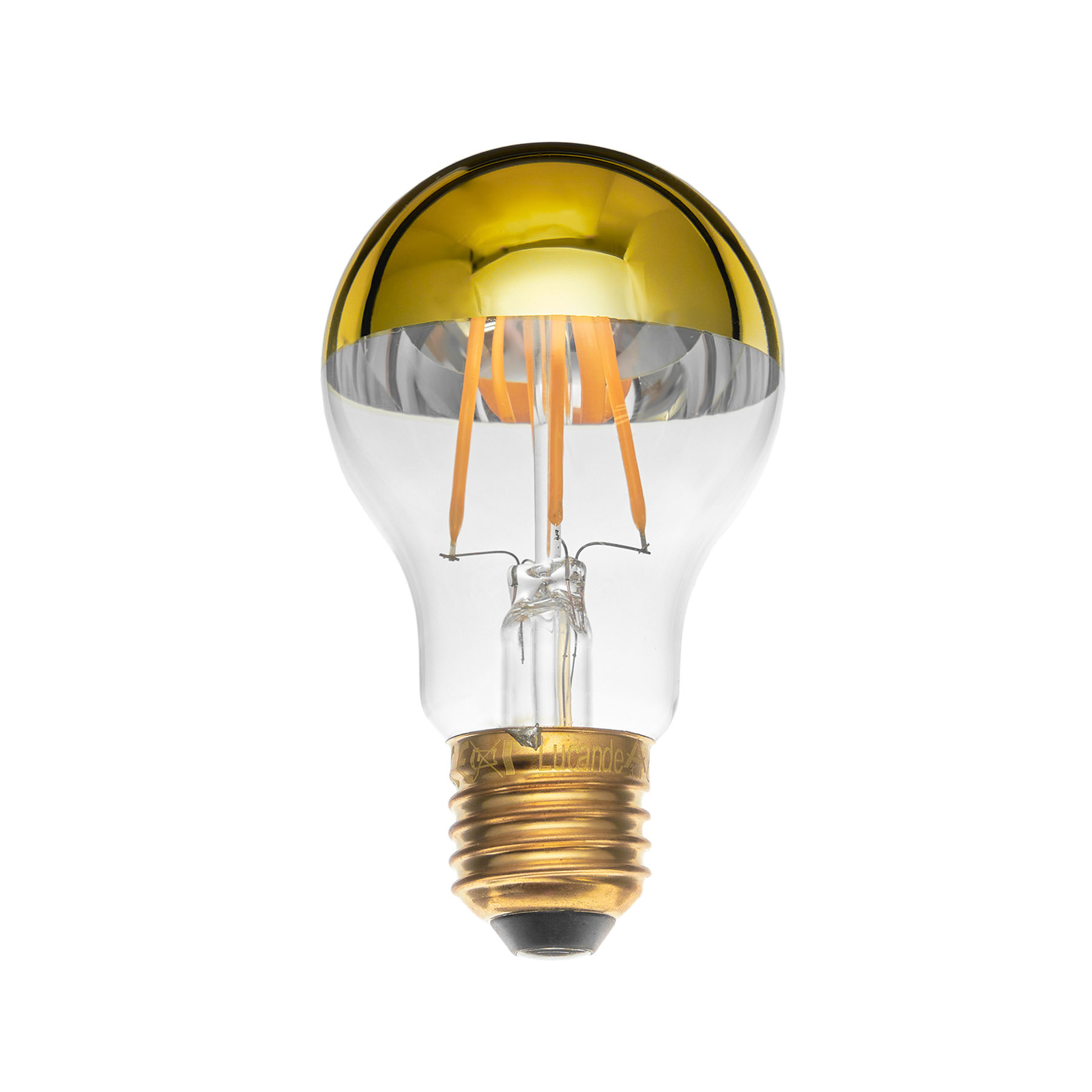 E27 3,5W LED kopspiegellamp A60 2700K goud per 5
