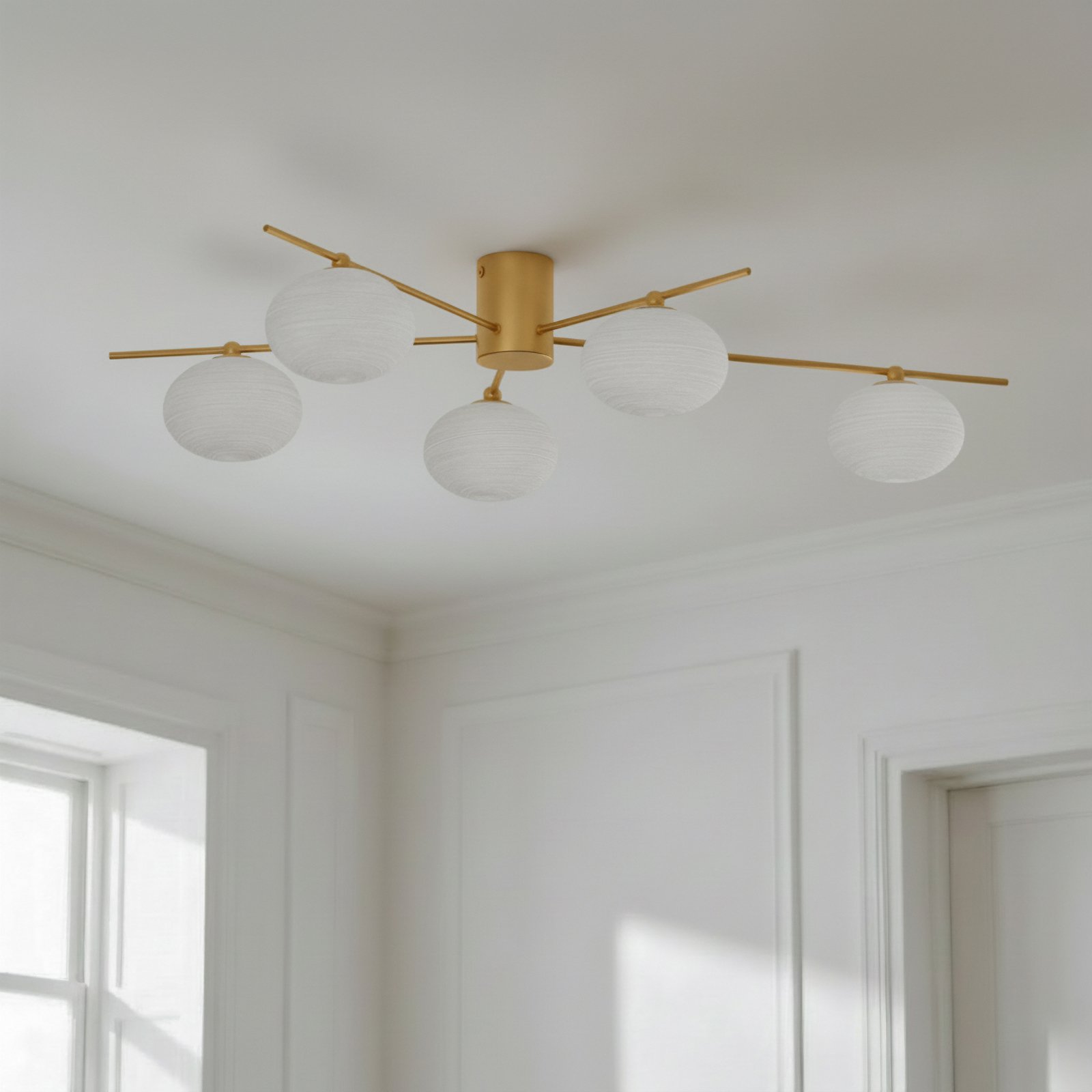 Lindby Valisa kattovalaisin, kultainen, 5-valo, 5 valoa