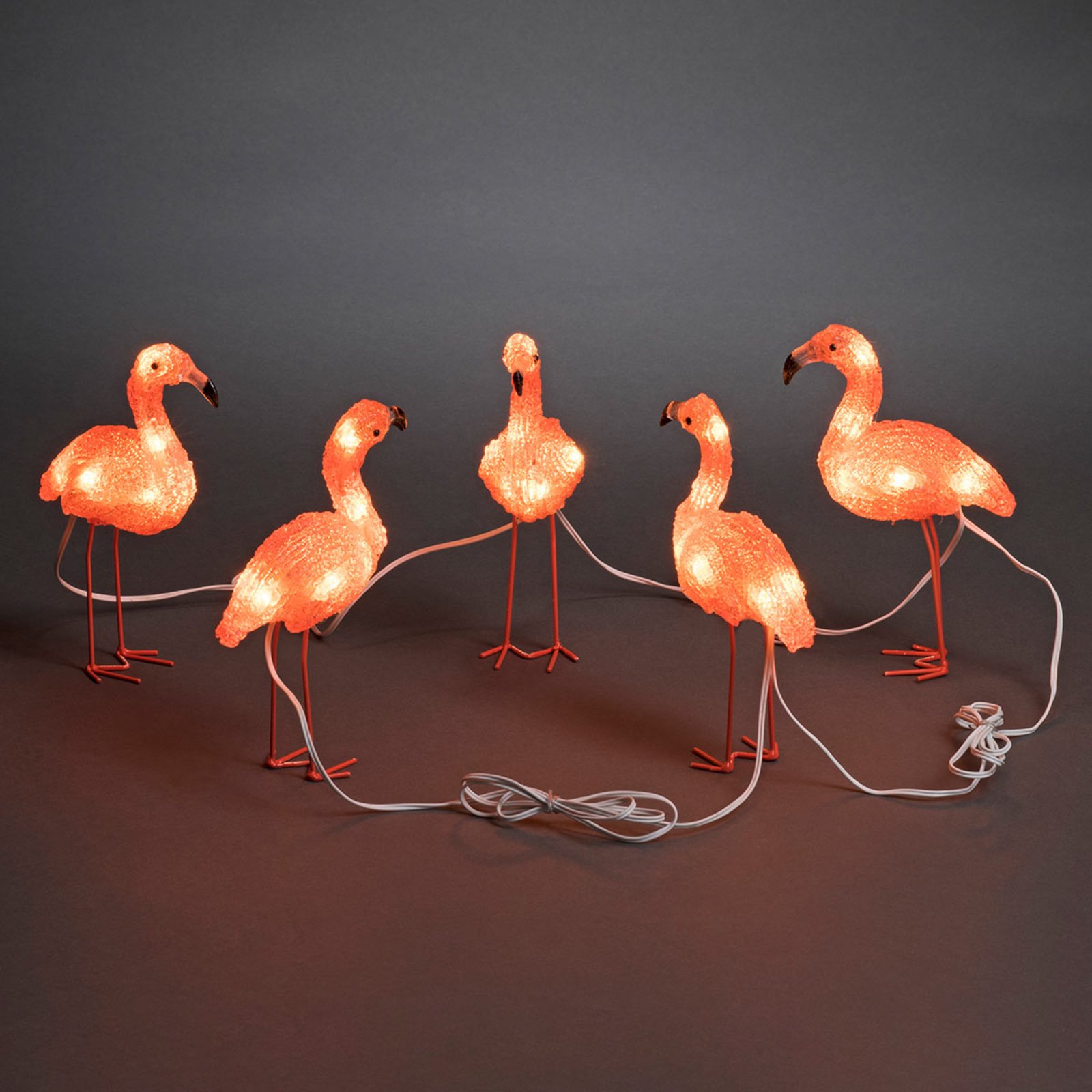 LED-Dekorationsleuchte Flamingo im 5er-Set