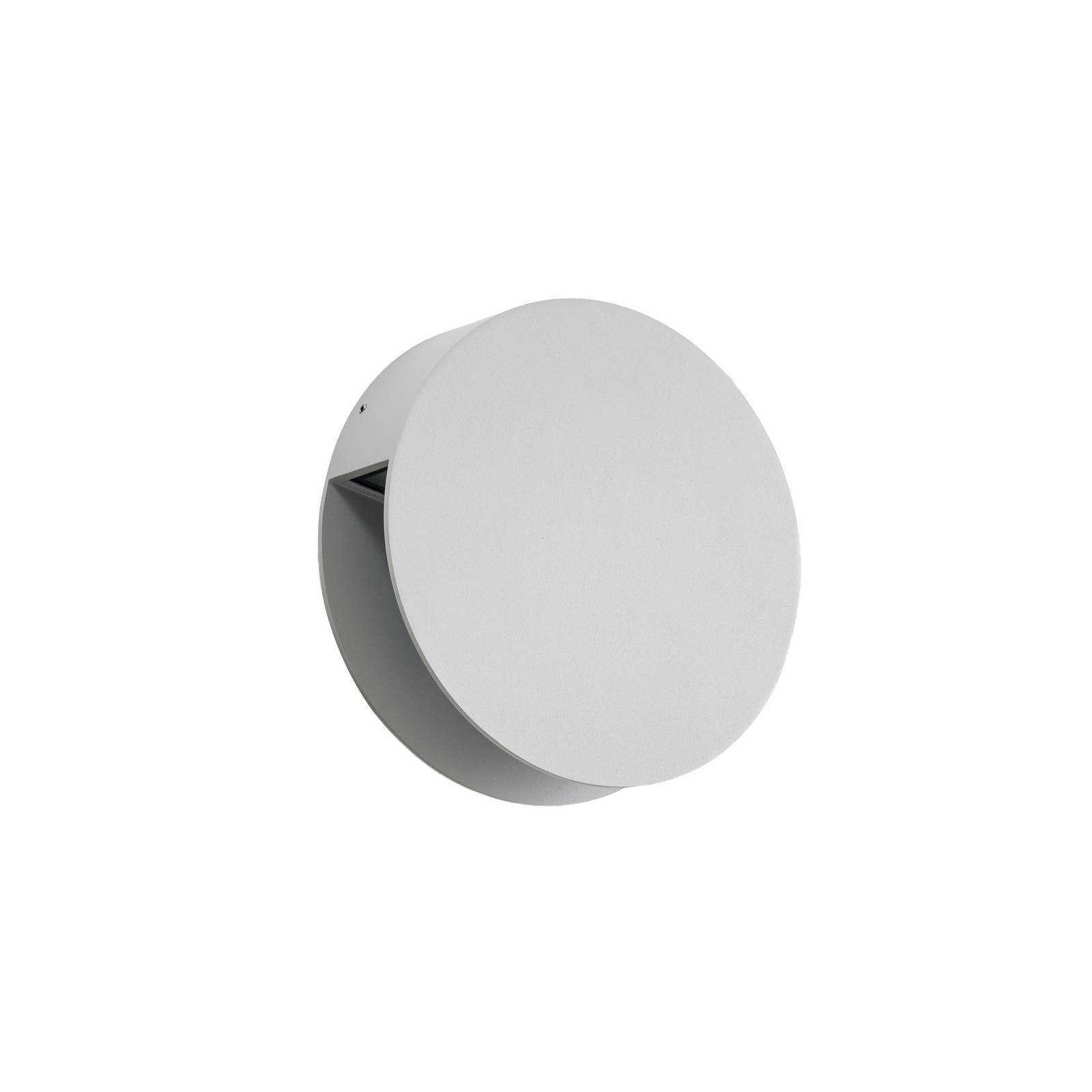 Lucande LED-Außenwandlampe Advero, hellgrau, Hausnummer, CCT