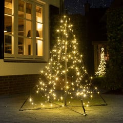 Mite árbol de Navidad con mástil