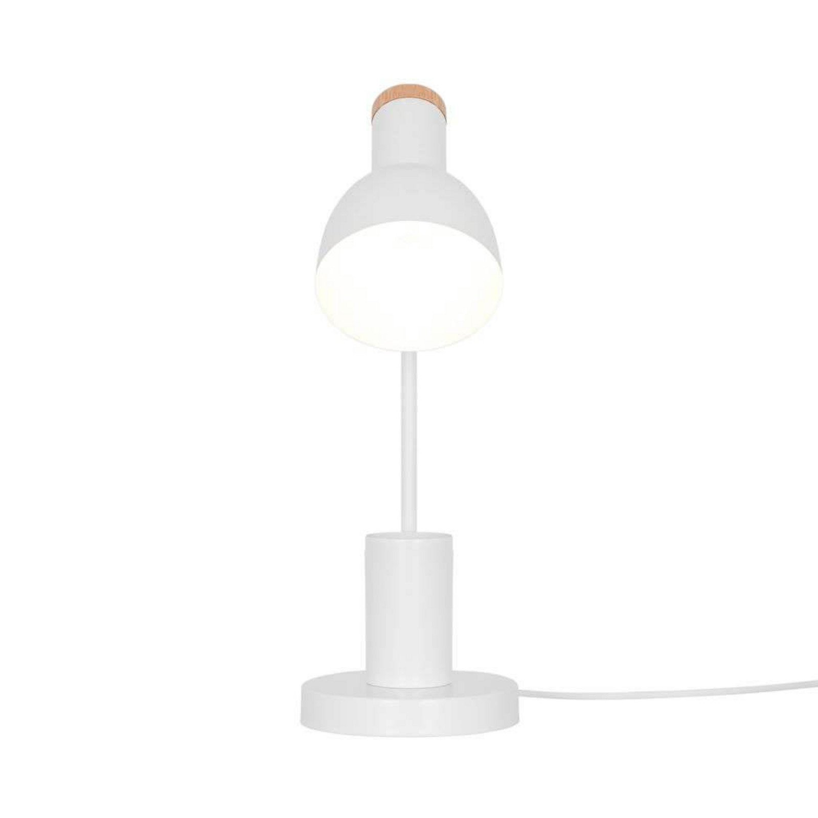 Nordlux Lampa de masă Devone albă înălțime 43 cm metal - Camera copiilor - Scandinavă - alb lemn deschis la culoare
