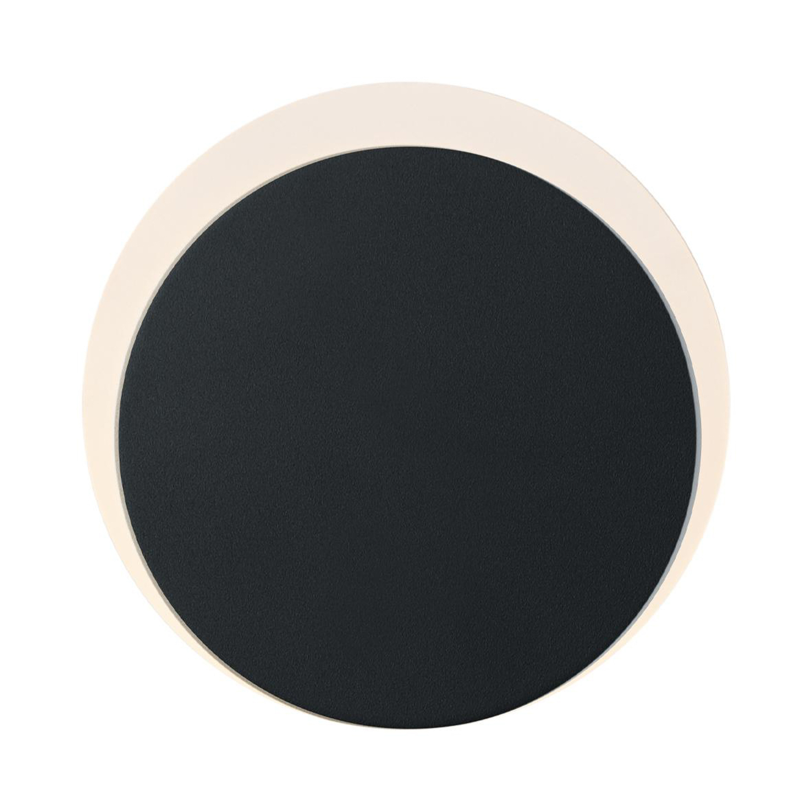 Aplique de pared LED Sun-B, negro, Ø 15 cm, IP54, atenuador